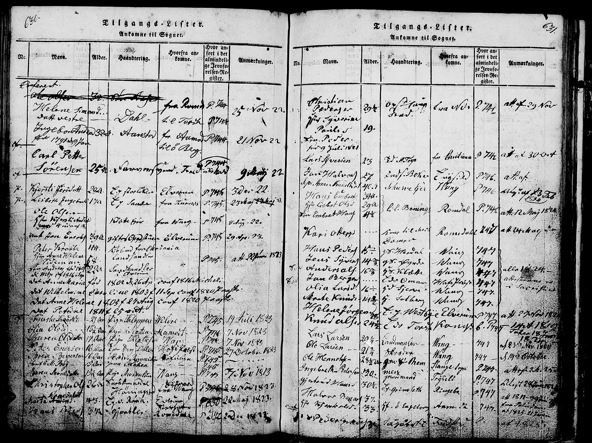 Løten prestekontor, AV/SAH-PREST-022/L/La/L0001: Parish register (copy) no. 1, 1812-1832, p. 630-631