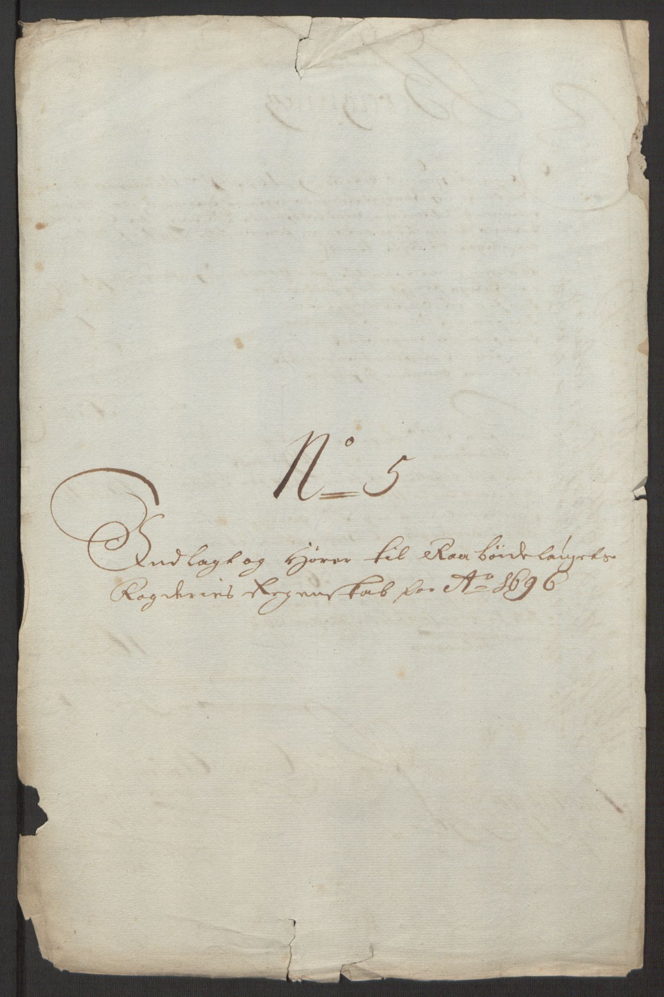 Rentekammeret inntil 1814, Reviderte regnskaper, Fogderegnskap, RA/EA-4092/R40/L2444: Fogderegnskap Råbyggelag, 1693-1696, p. 368