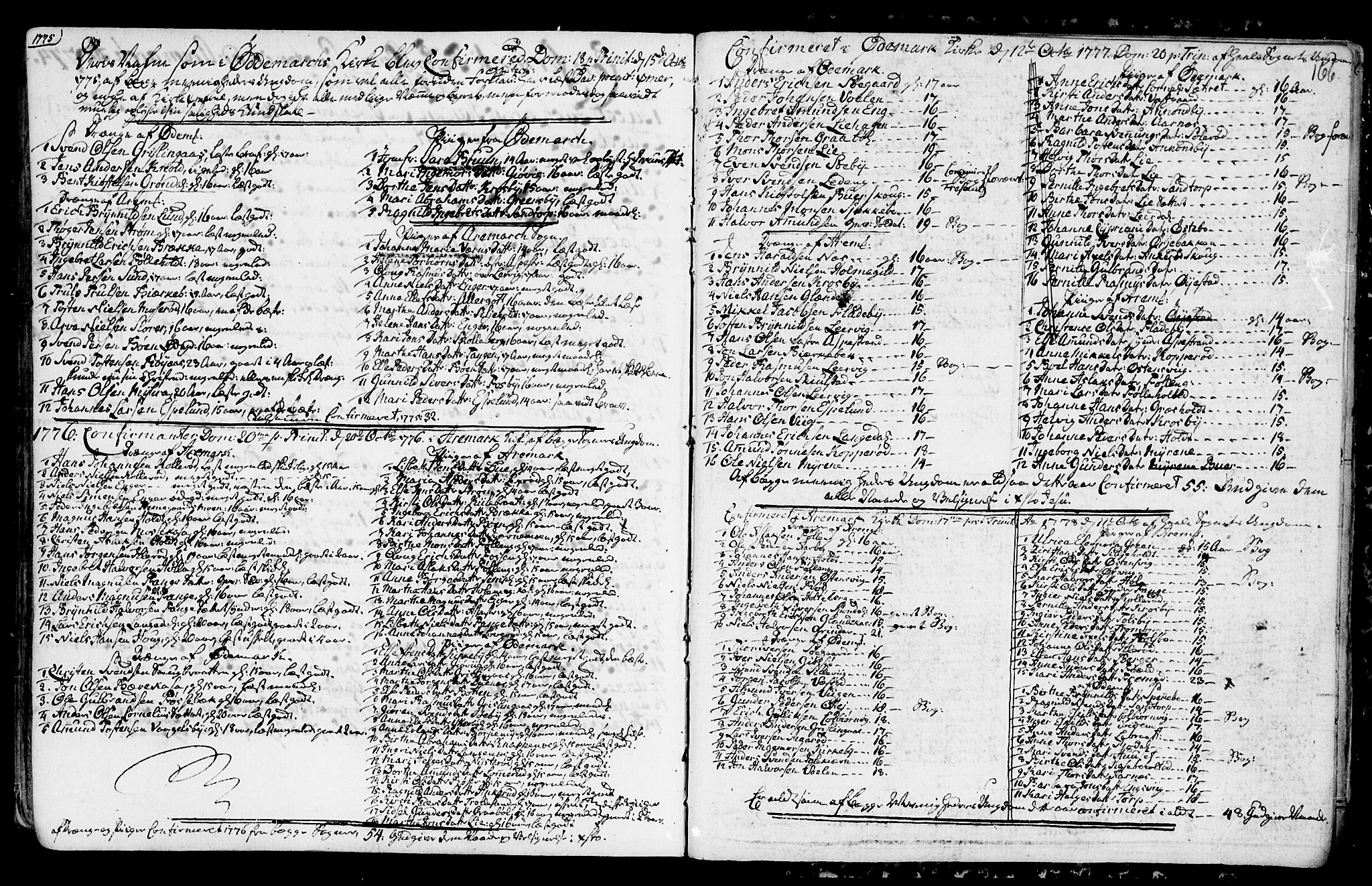 Aremark prestekontor Kirkebøker, SAO/A-10899/F/Fa/L0003: Parish register (official) no. I 3, 1745-1795, p. 166