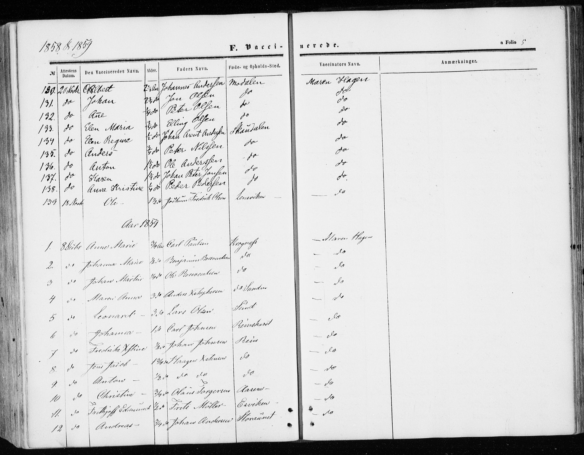 Ministerialprotokoller, klokkerbøker og fødselsregistre - Sør-Trøndelag, AV/SAT-A-1456/646/L0612: Parish register (official) no. 646A10, 1858-1869, p. 5