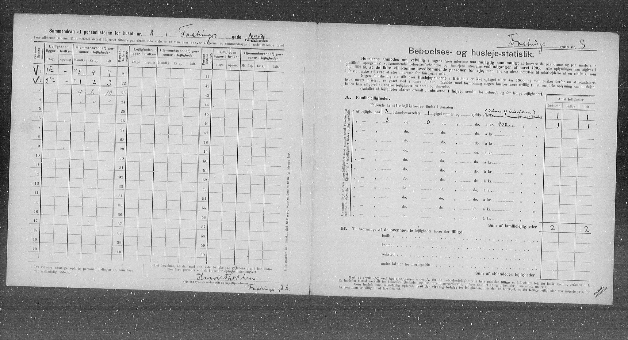 OBA, Municipal Census 1905 for Kristiania, 1905, p. 12276