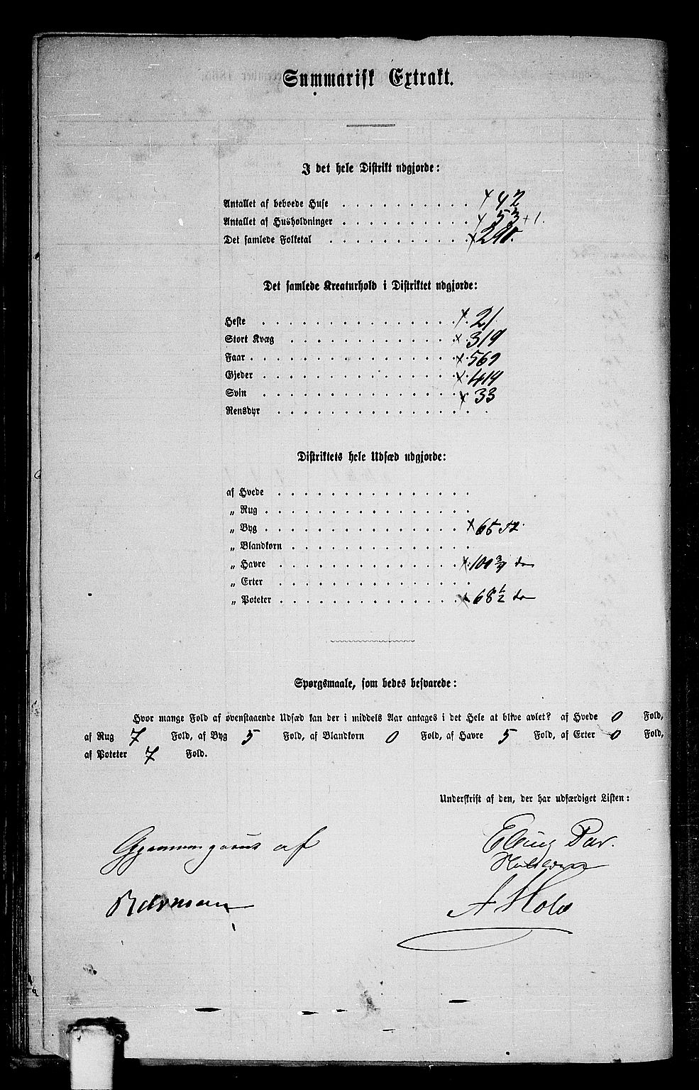 RA, 1865 census for Sunnylven, 1865, p. 56