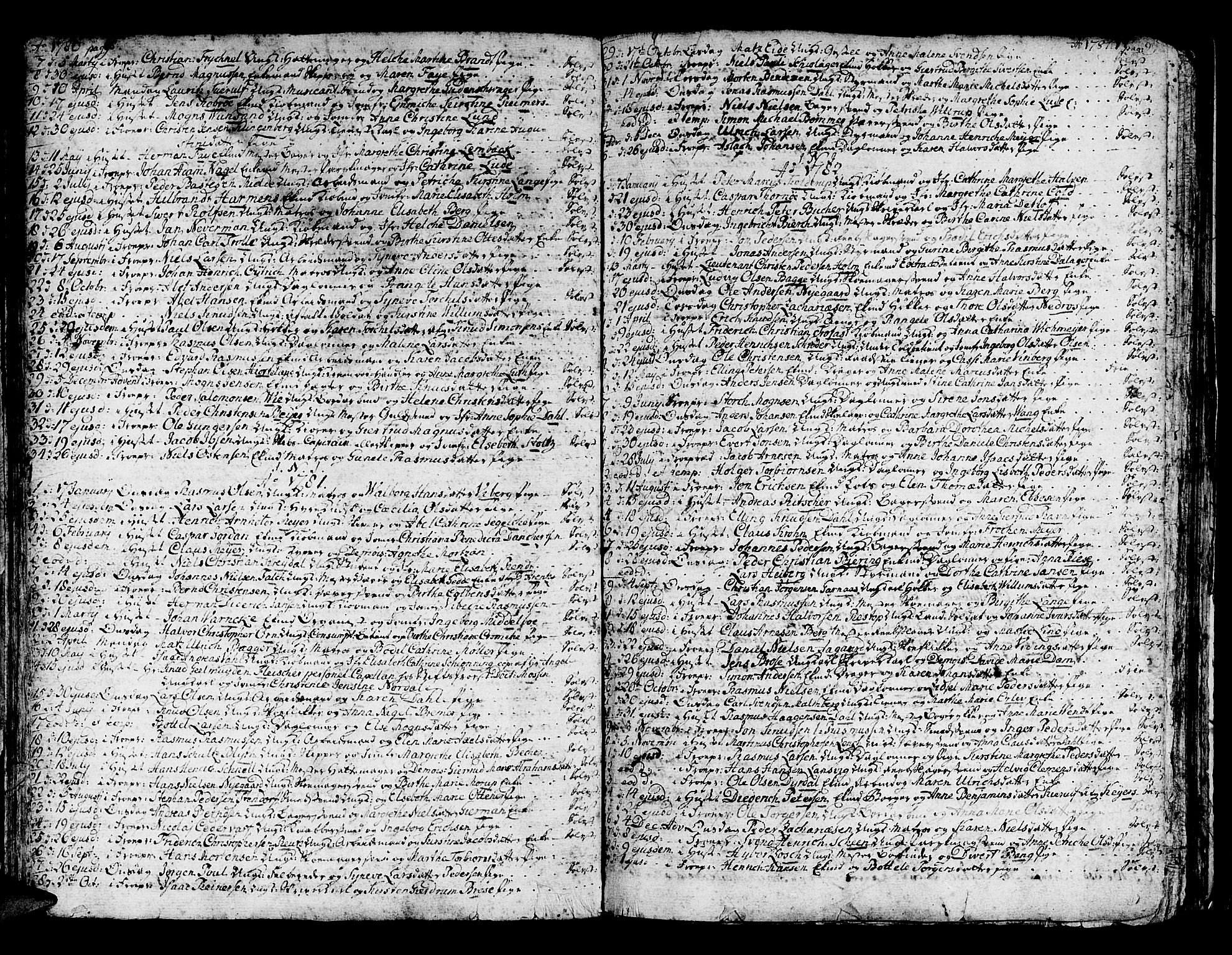 Domkirken sokneprestembete, SAB/A-74801/H/Haa/L0007: Parish register (official) no. A 7, 1725-1826, p. 98-99