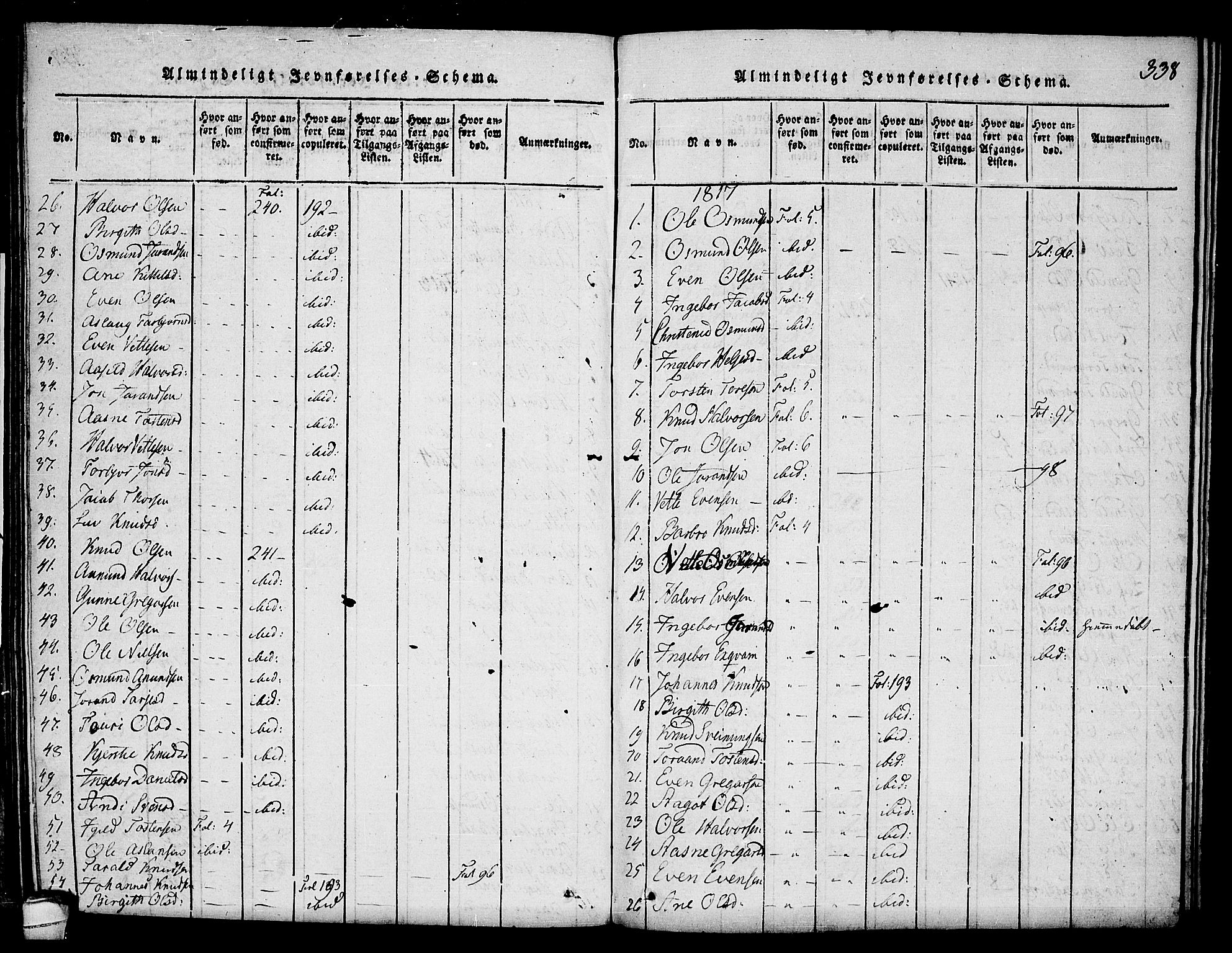 Seljord kirkebøker, SAKO/A-20/F/Fc/L0001: Parish register (official) no. III 1, 1815-1831, p. 338