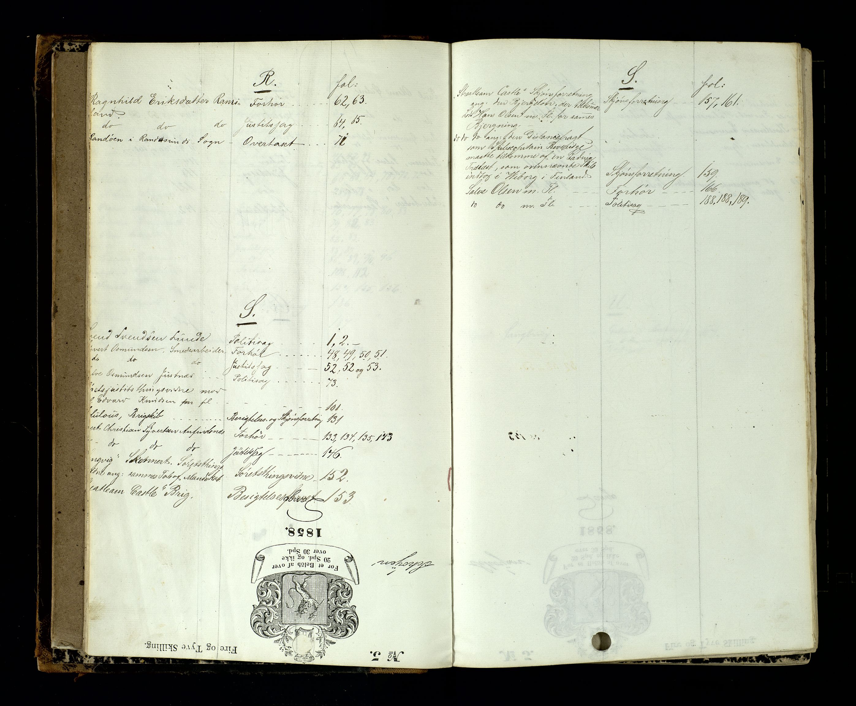Torridal sorenskriveri, AV/SAK-1221-0012/F/Fb/L0002: Ekstrarettsprotokoll nr. 2, 1864-1871