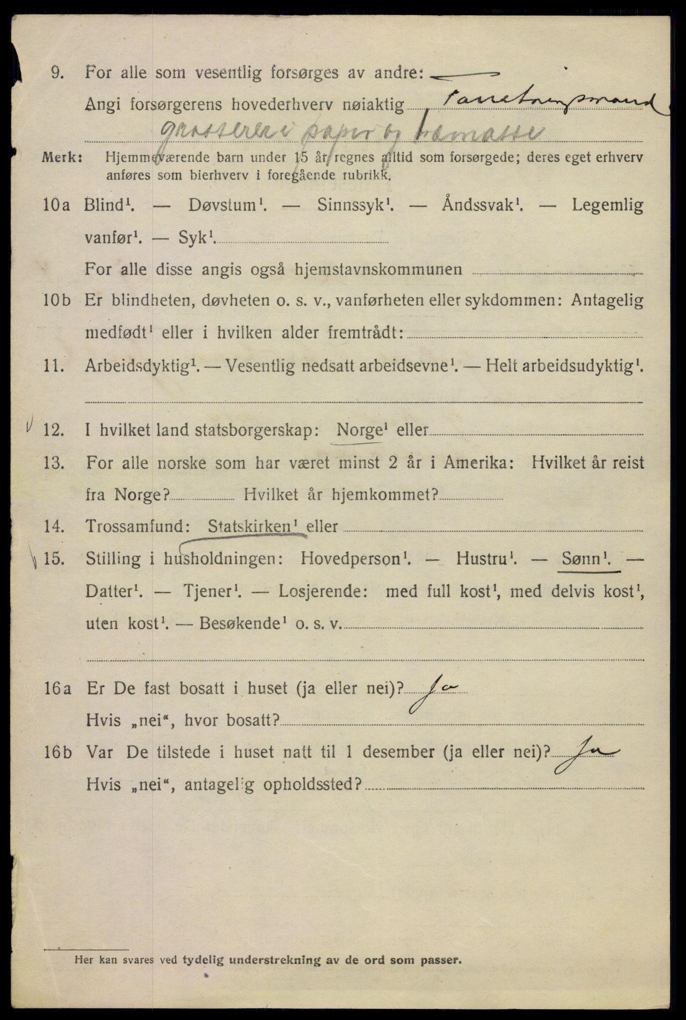 SAO, 1920 census for Kristiania, 1920, p. 316540