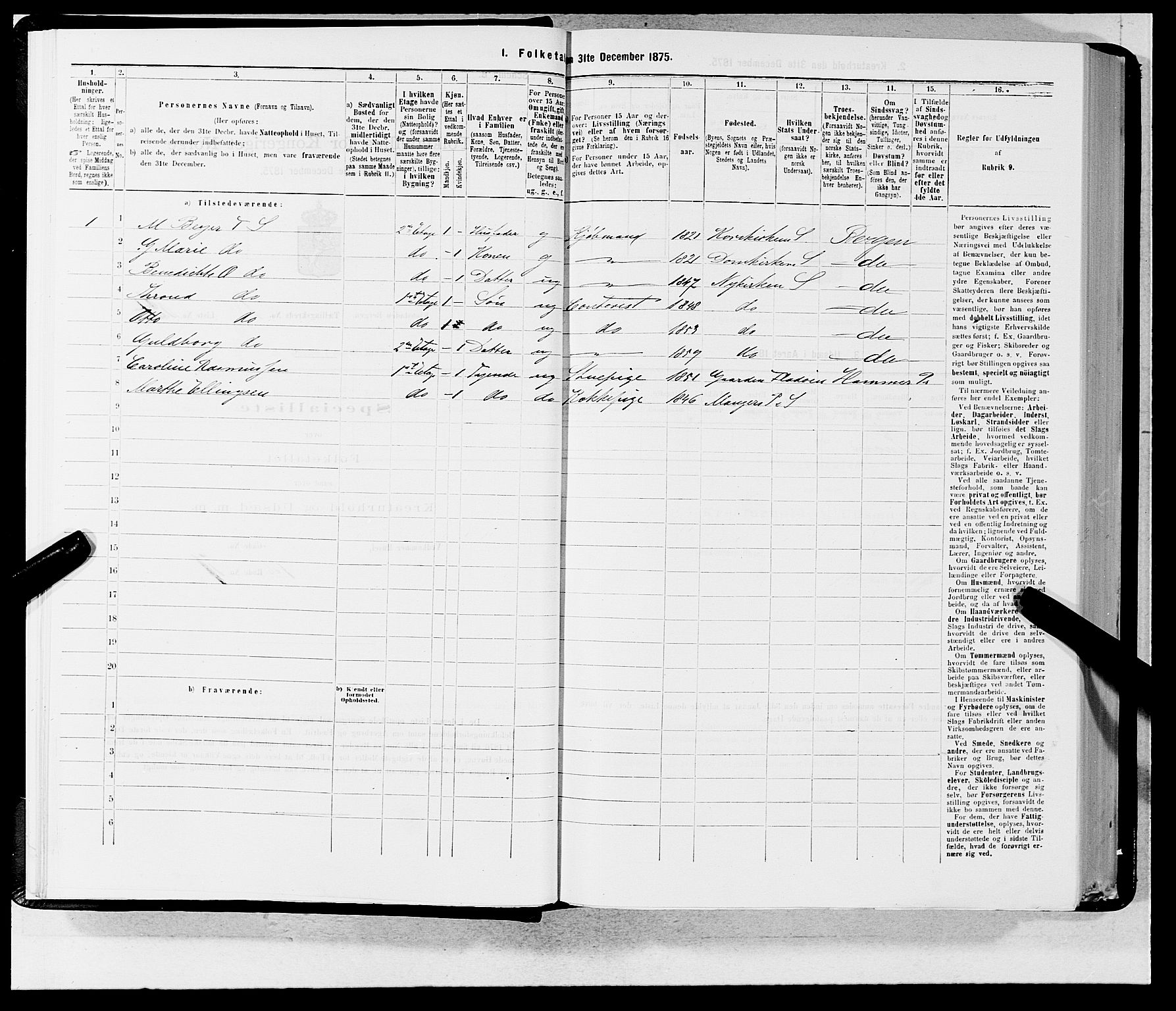SAB, 1875 census for 1301 Bergen, 1875, p. 30