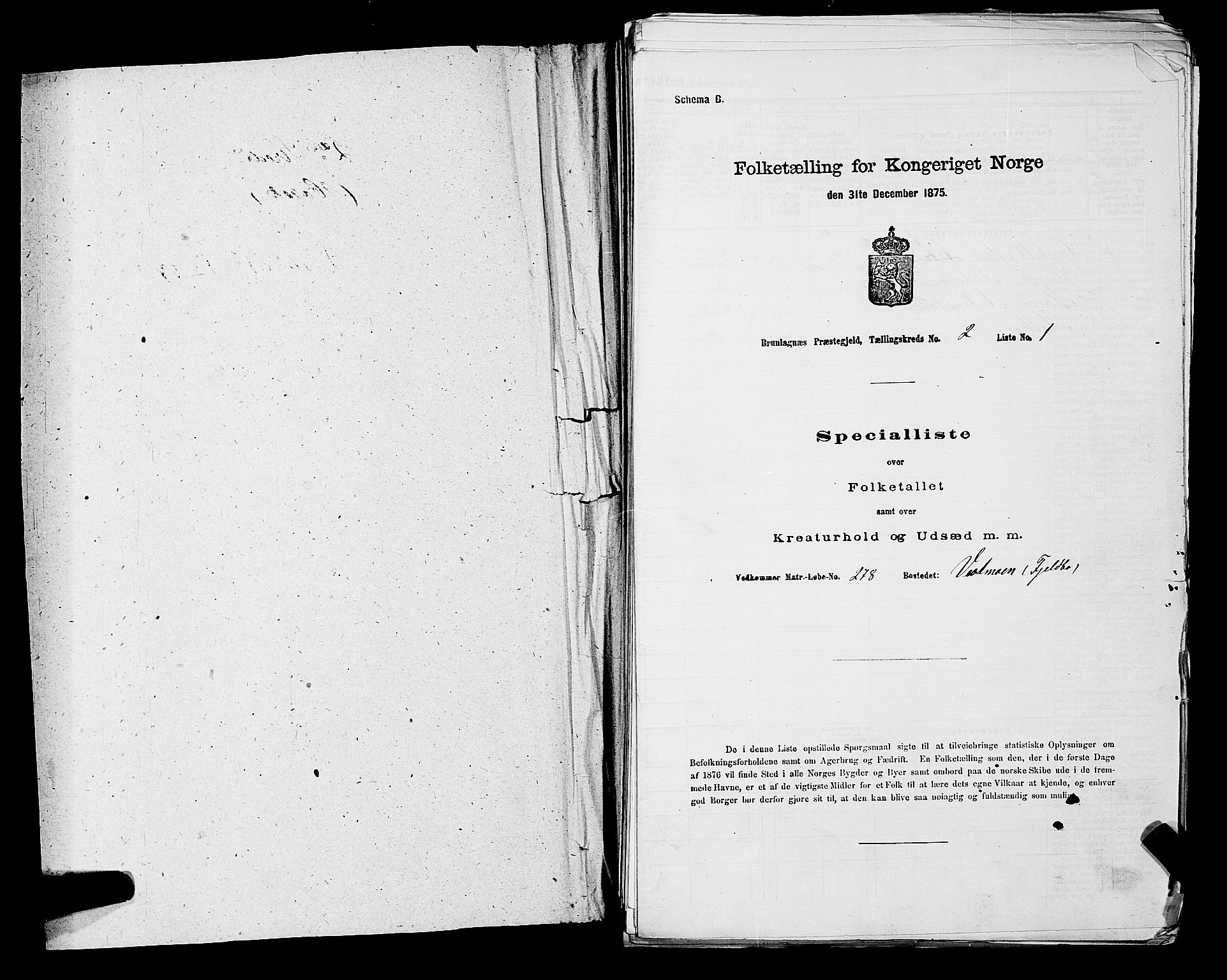 SAKO, 1875 census for 0726P Brunlanes, 1875, p. 200