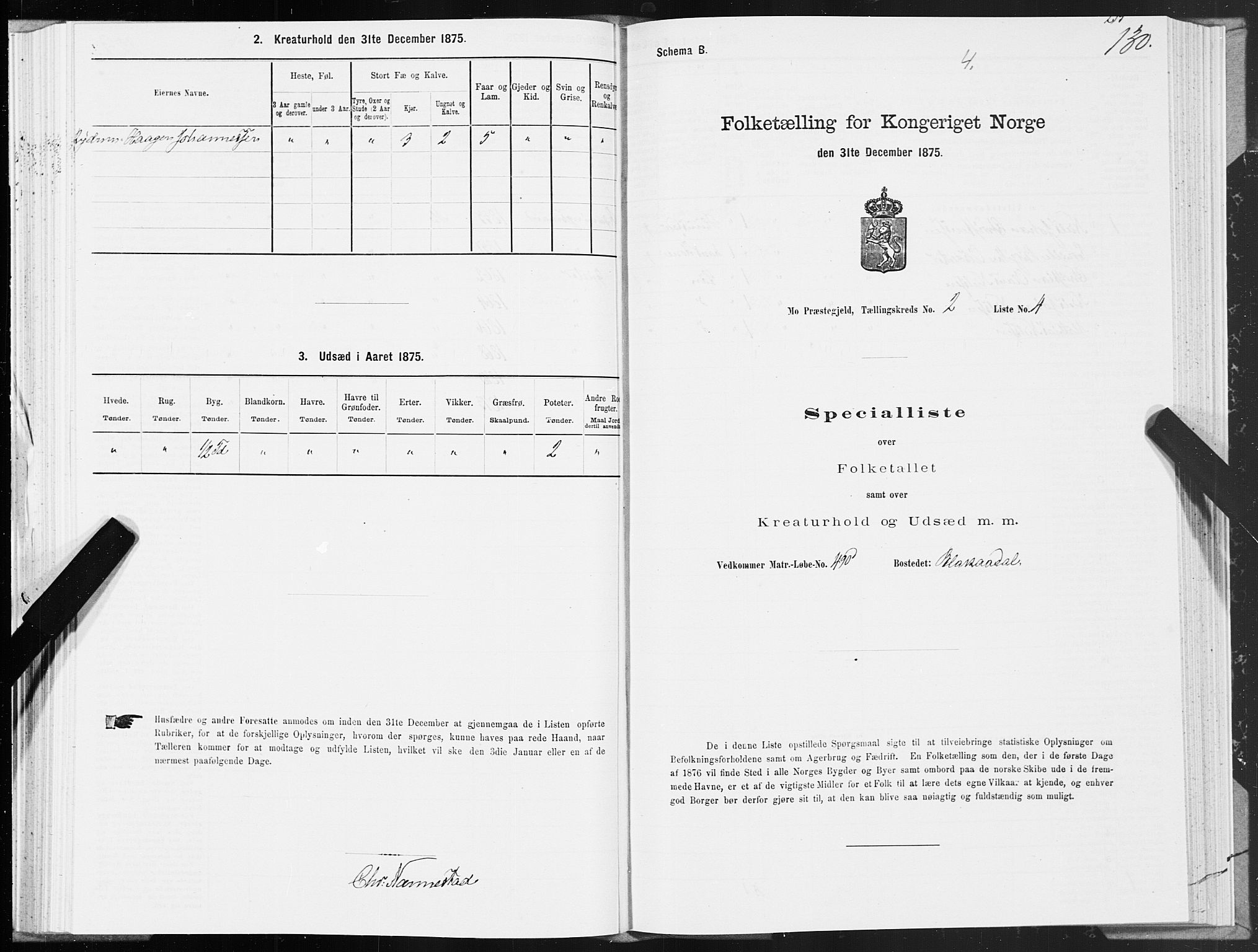 SAT, 1875 census for 1833P Mo, 1875, p. 1130