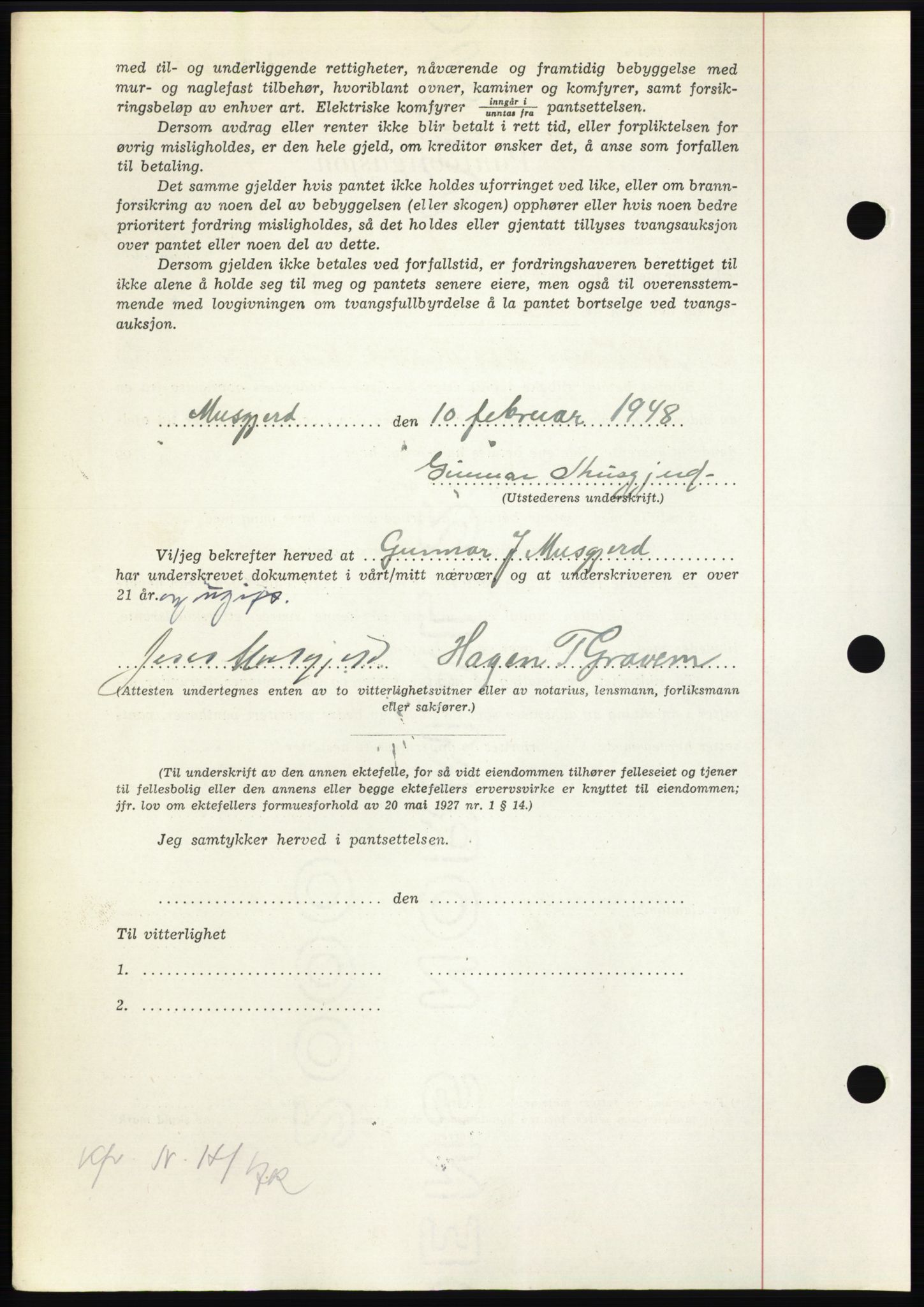 Nordmøre sorenskriveri, AV/SAT-A-4132/1/2/2Ca: Mortgage book no. B98, 1948-1948, Diary no: : 980/1948