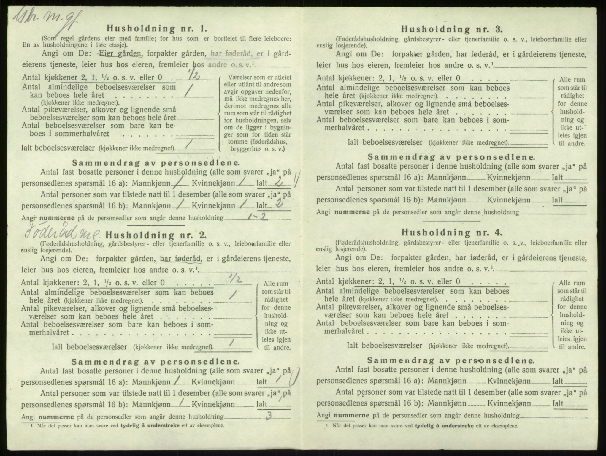 SAB, 1920 census for Bruvik, 1920, p. 272