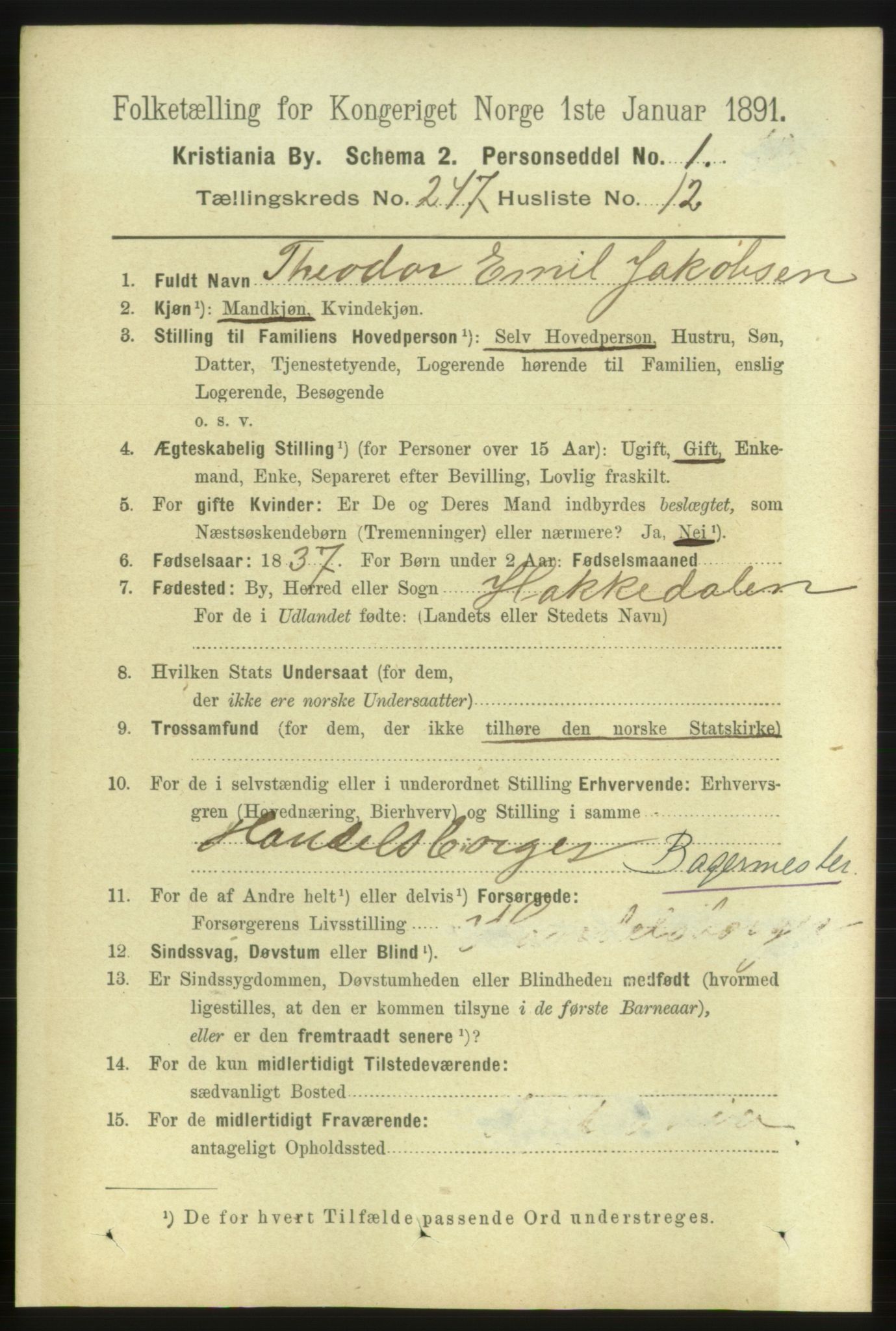 RA, 1891 census for 0301 Kristiania, 1891, p. 150677