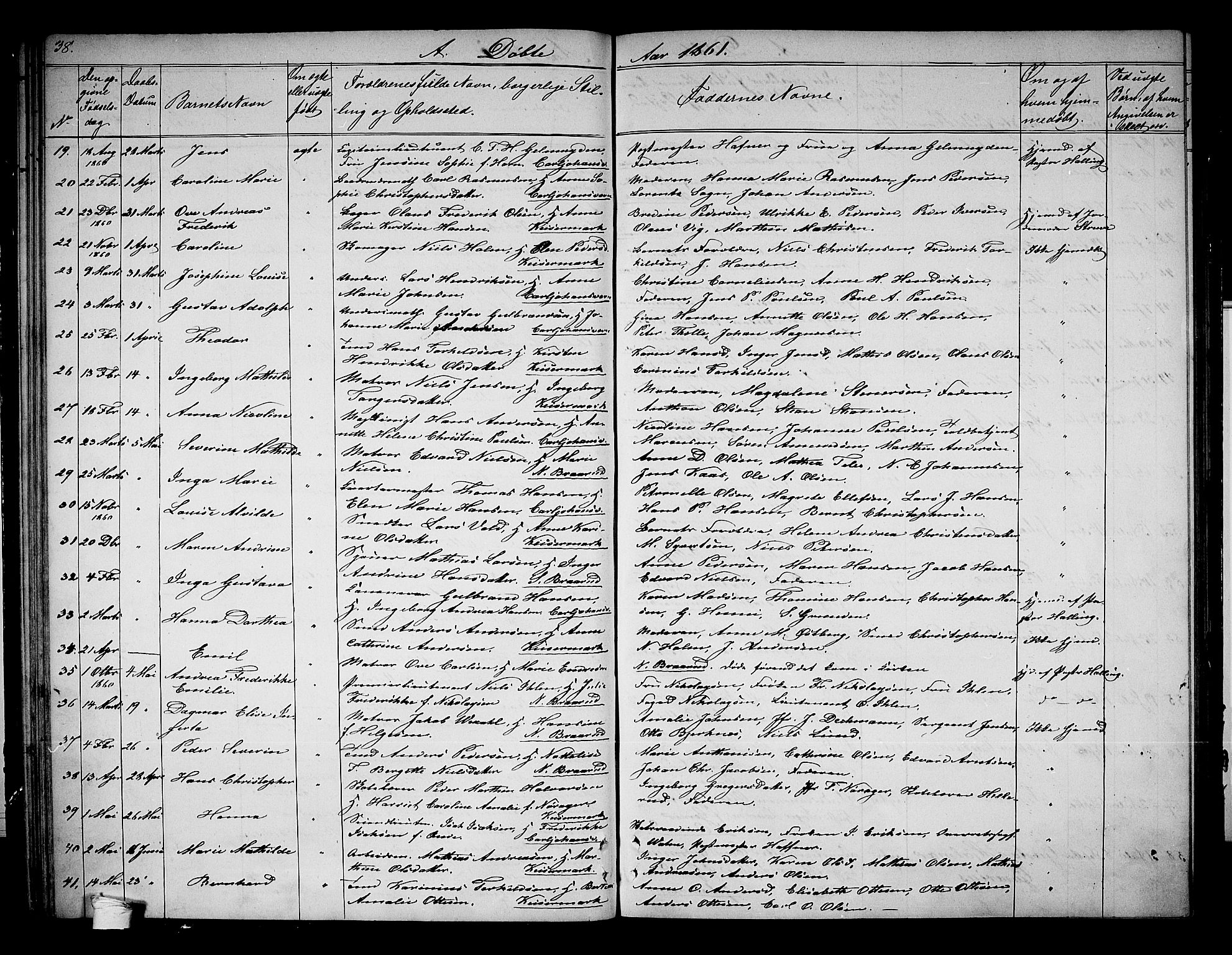 Horten kirkebøker, AV/SAKO-A-348/G/Ga/L0001: Parish register (copy) no. 1, 1855-1863, p. 38