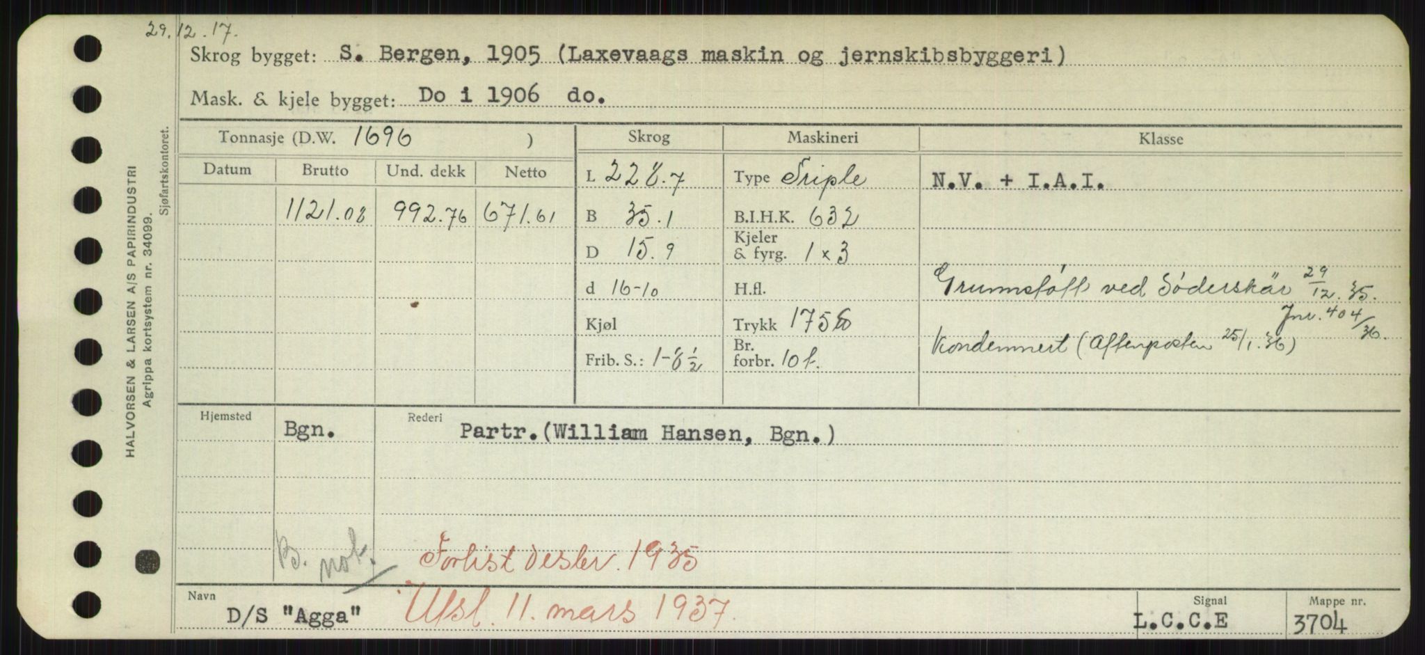 Sjøfartsdirektoratet med forløpere, Skipsmålingen, RA/S-1627/H/Hd/L0001: Fartøy, A-Anv, p. 125