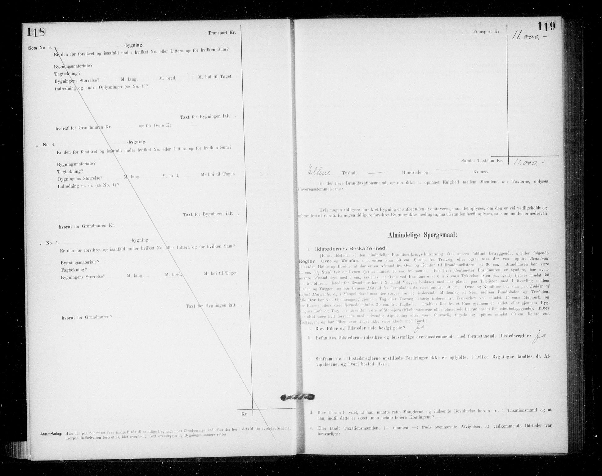 Lensmannen i Jondal, AV/SAB-A-33101/0012/L0005: Branntakstprotokoll, skjematakst, 1894-1951, p. 118-119