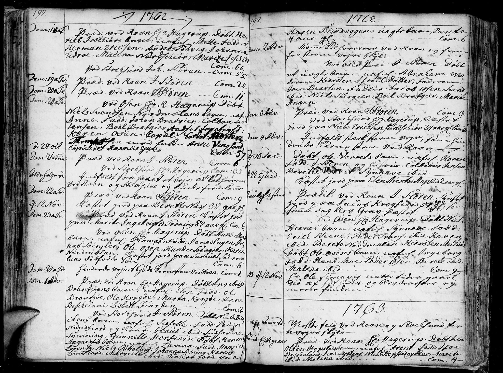 Ministerialprotokoller, klokkerbøker og fødselsregistre - Sør-Trøndelag, SAT/A-1456/657/L0700: Parish register (official) no. 657A01, 1732-1801, p. 197-198