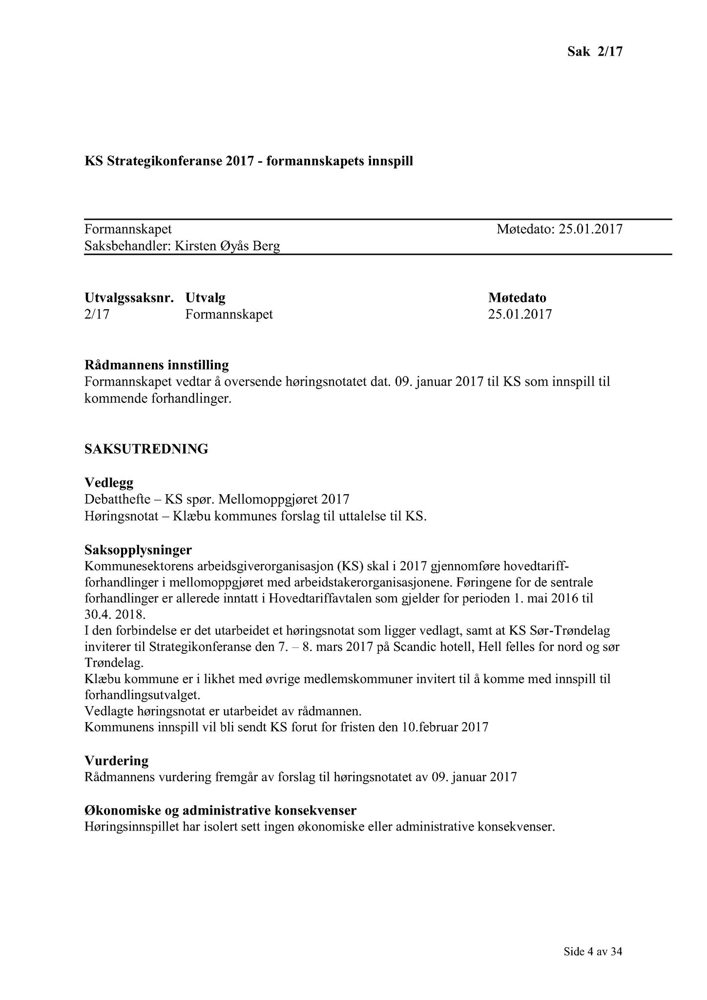 Klæbu Kommune, TRKO/KK/02-FS/L010: Formannsskapet - Møtedokumenter, 2017, p. 5