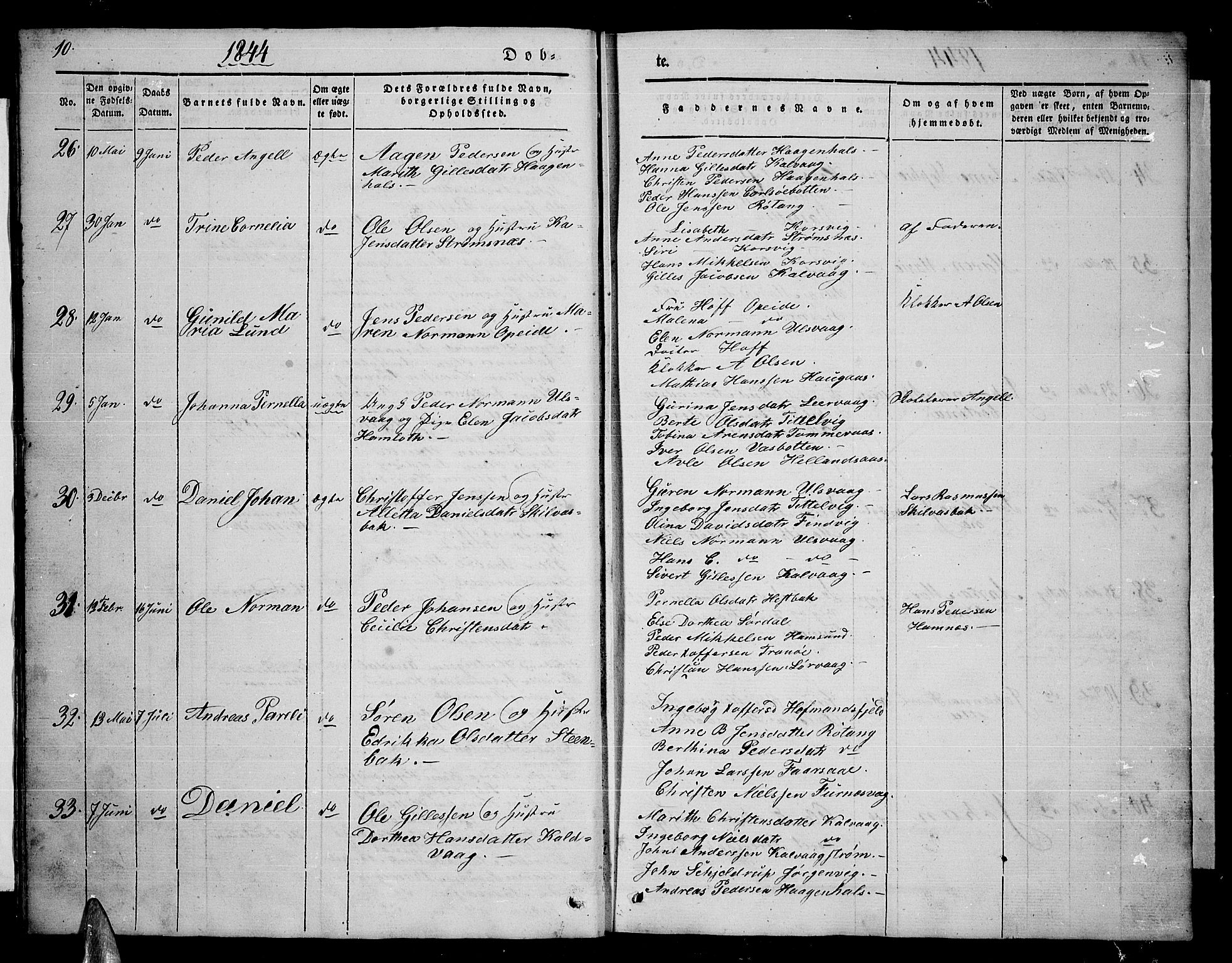 Ministerialprotokoller, klokkerbøker og fødselsregistre - Nordland, AV/SAT-A-1459/859/L0856: Parish register (copy) no. 859C02, 1843-1854, p. 10