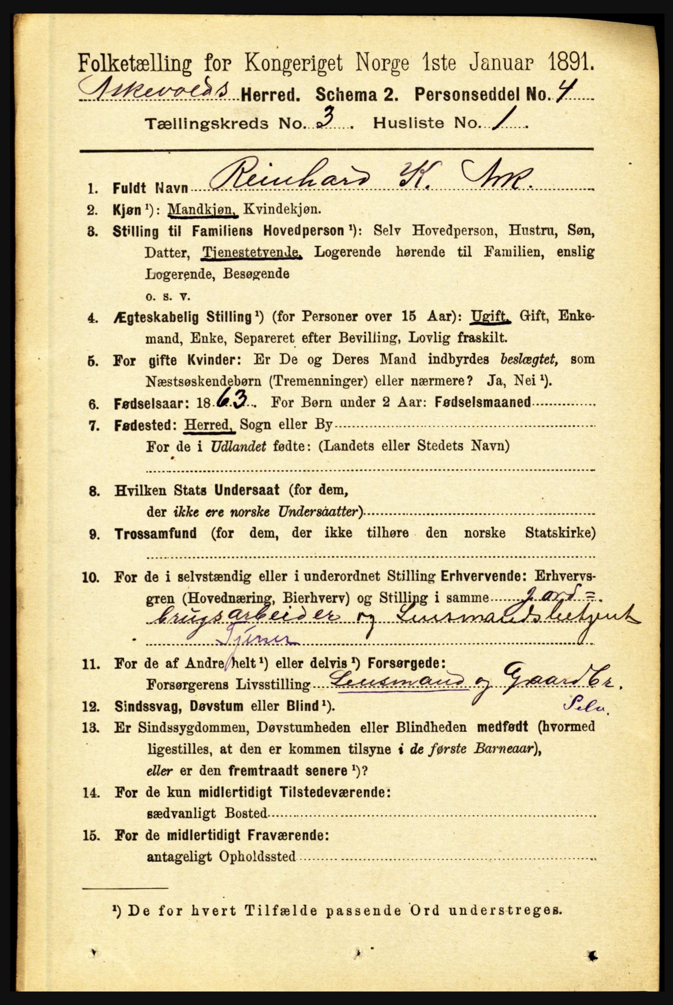 RA, 1891 census for 1428 Askvoll, 1891, p. 788