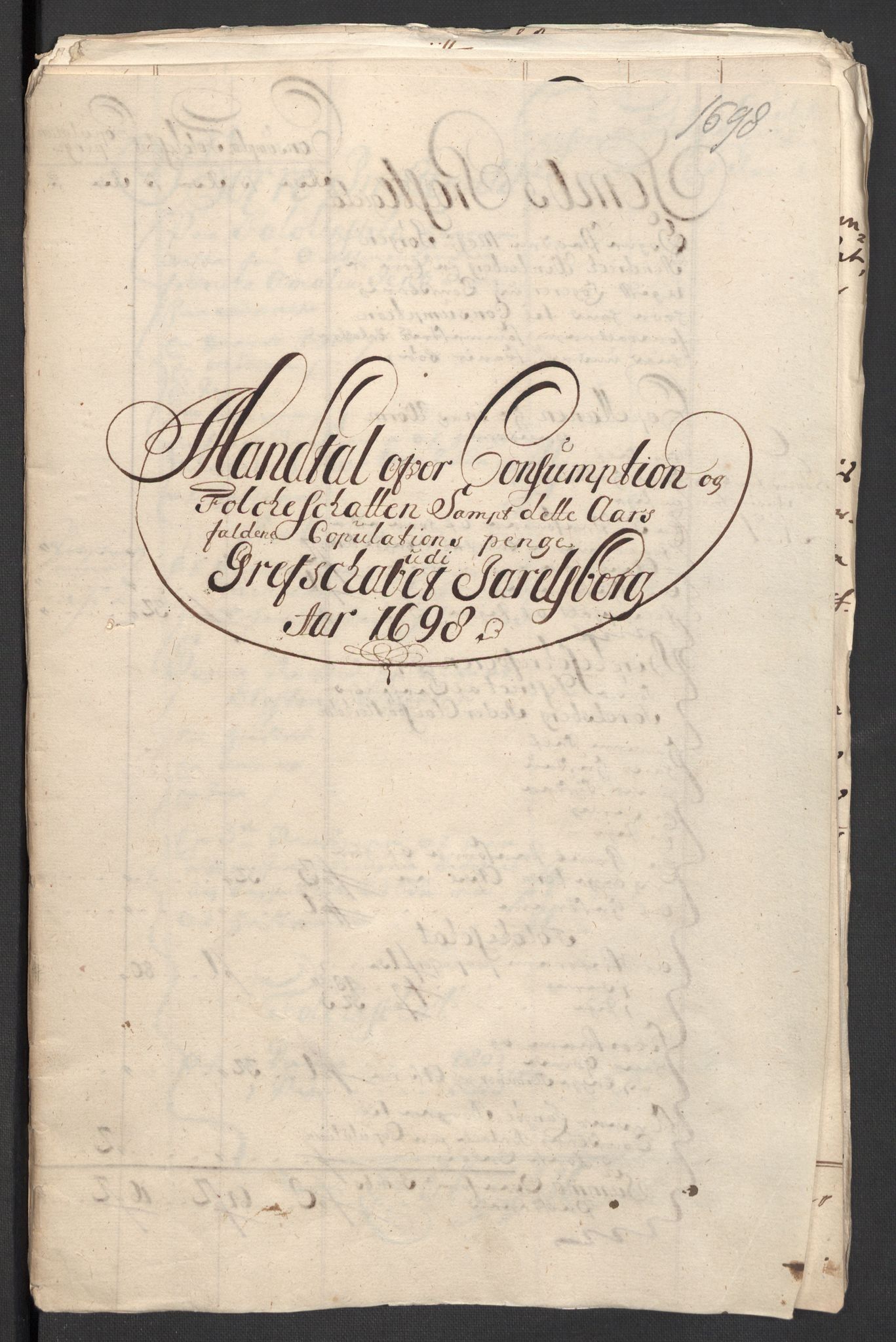 Rentekammeret inntil 1814, Reviderte regnskaper, Fogderegnskap, RA/EA-4092/R32/L1868: Fogderegnskap Jarlsberg grevskap, 1697-1699, p. 144