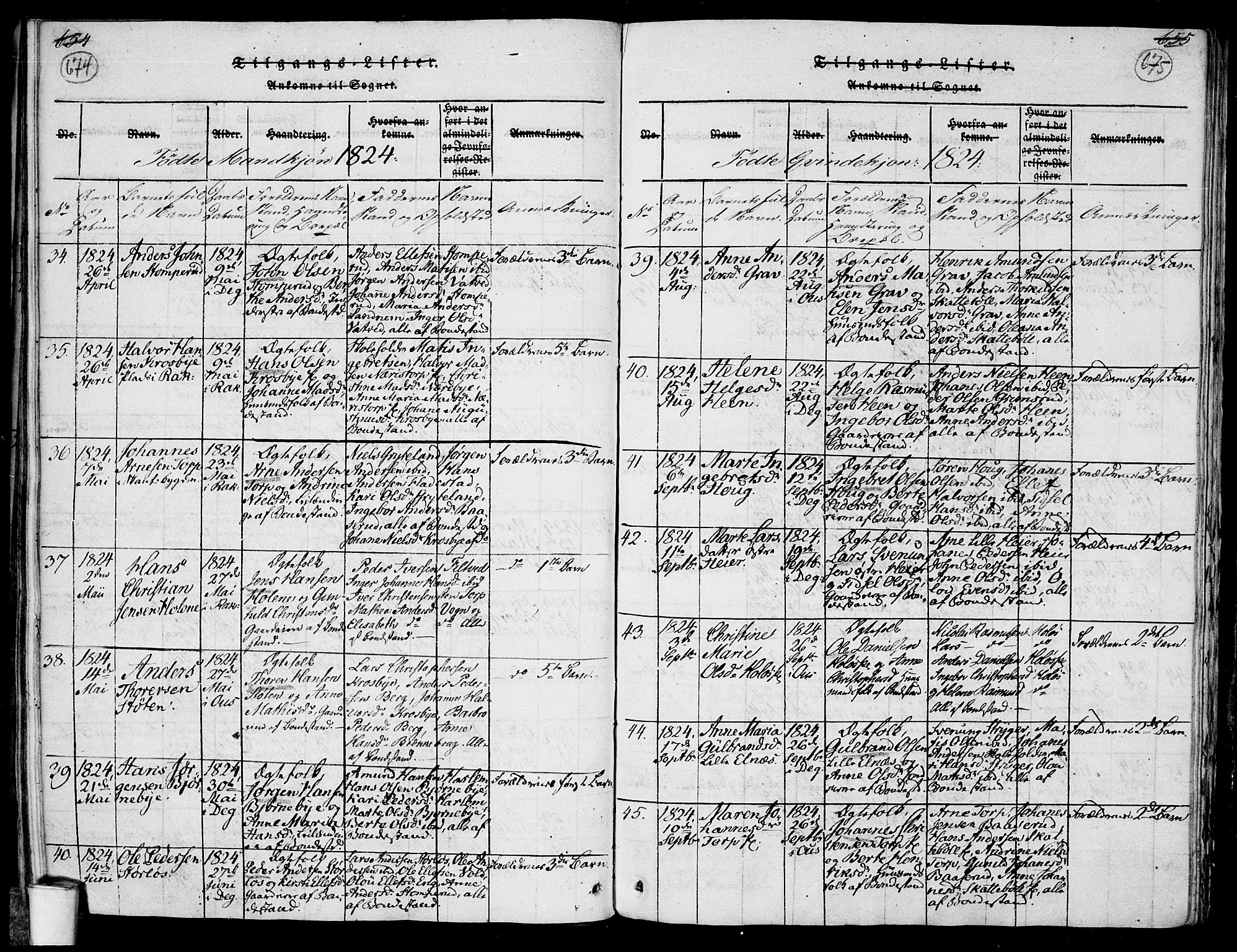 Rakkestad prestekontor Kirkebøker, AV/SAO-A-2008/F/Fa/L0006: Parish register (official) no. I 6, 1814-1824, p. 674-675