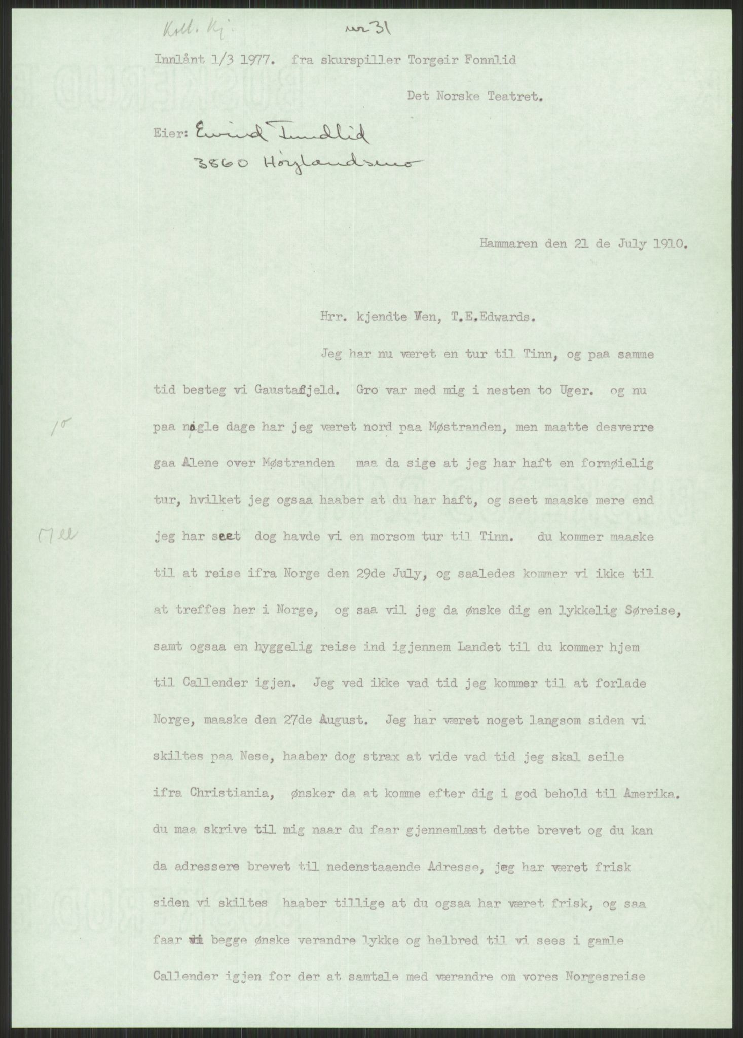 Samlinger til kildeutgivelse, Amerikabrevene, AV/RA-EA-4057/F/L0023: Innlån fra Telemark: Fonnlid, 1838-1914, p. 235