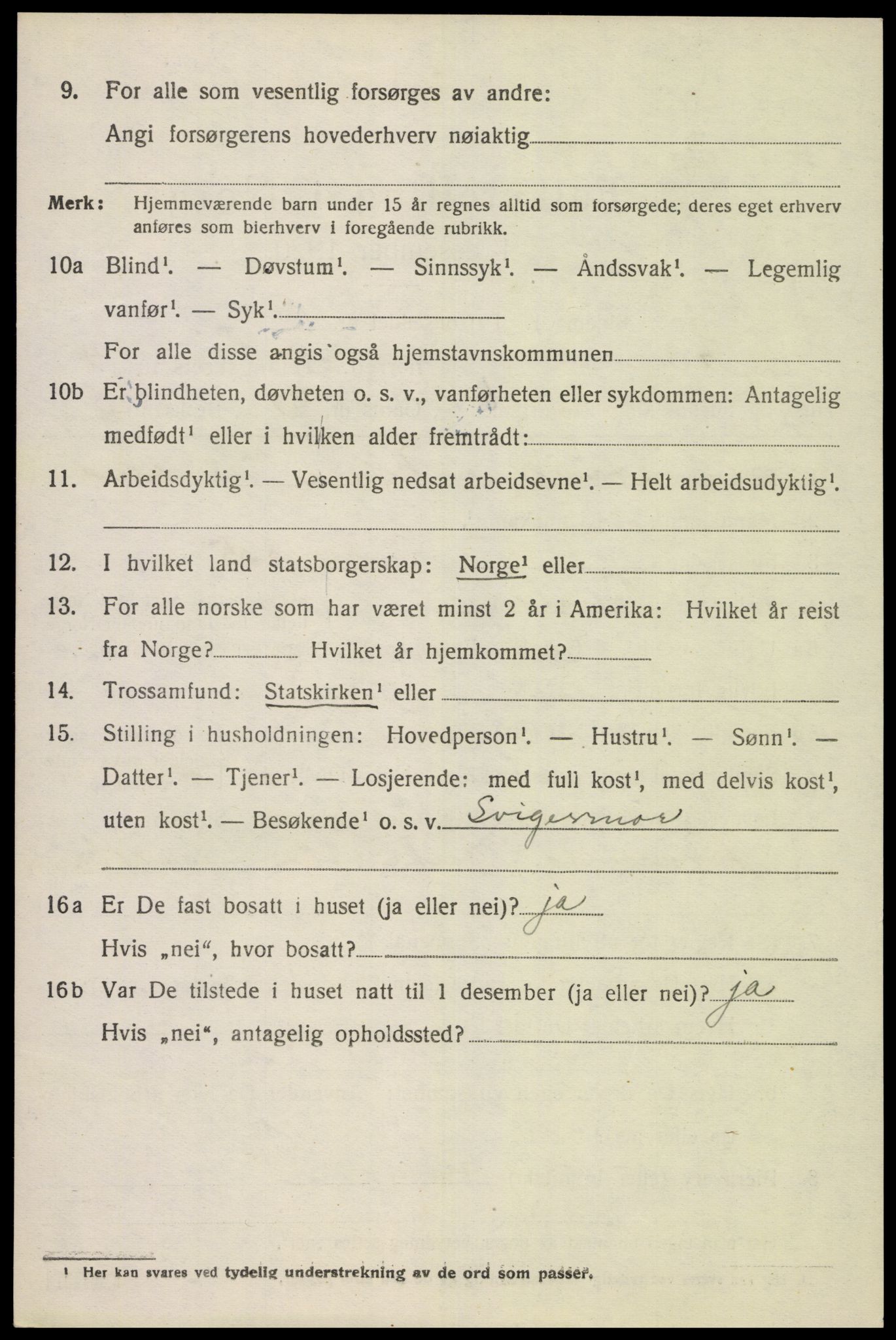 SAK, 1920 census for Herad, 1920, p. 1785