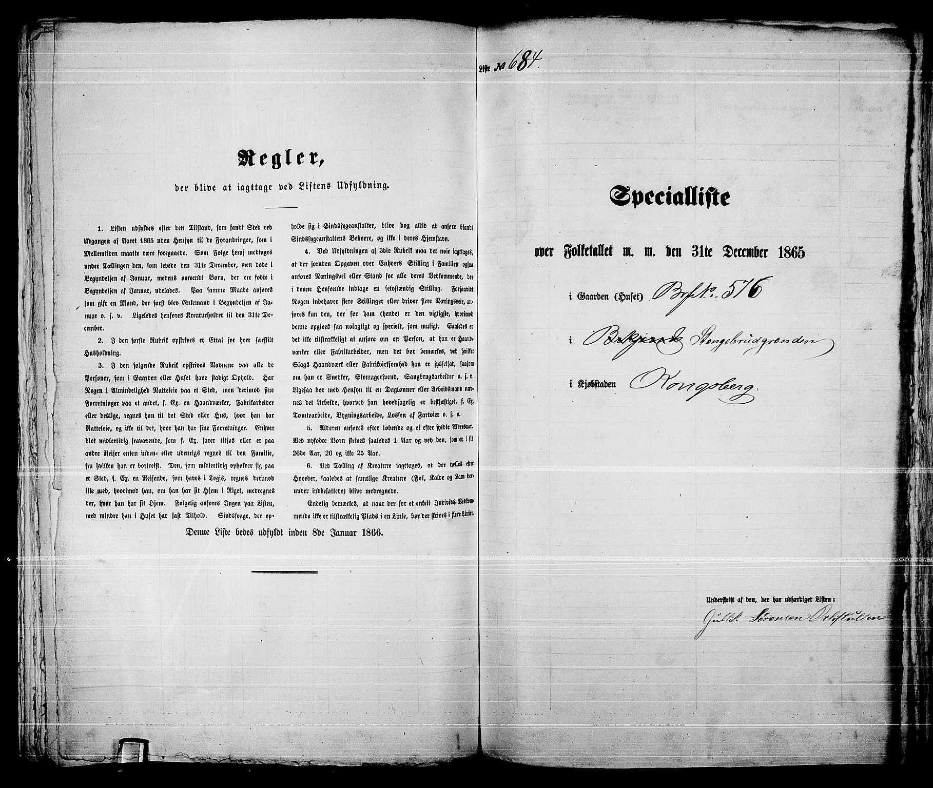 RA, 1865 census for Kongsberg/Kongsberg, 1865, p. 1398