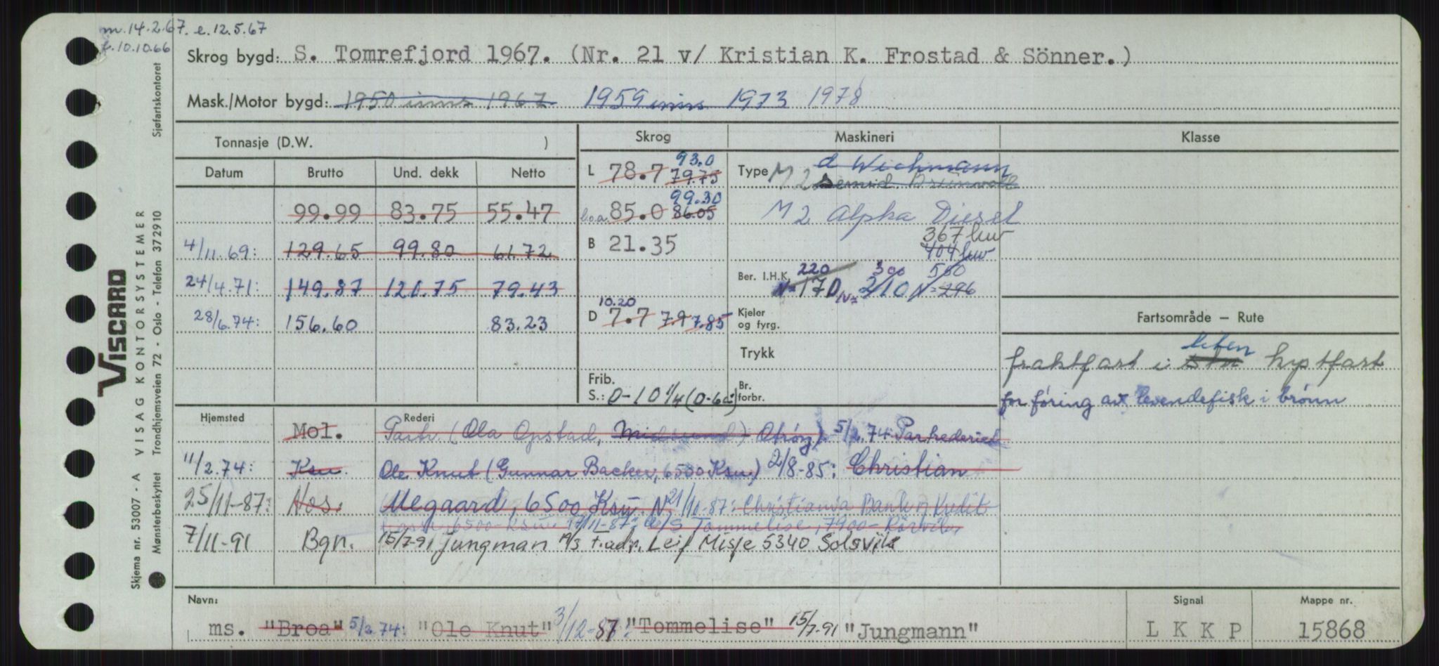 Sjøfartsdirektoratet med forløpere, Skipsmålingen, AV/RA-S-1627/H/Ha/L0003/0001: Fartøy, Hilm-Mar / Fartøy, Hilm-Kol, p. 577