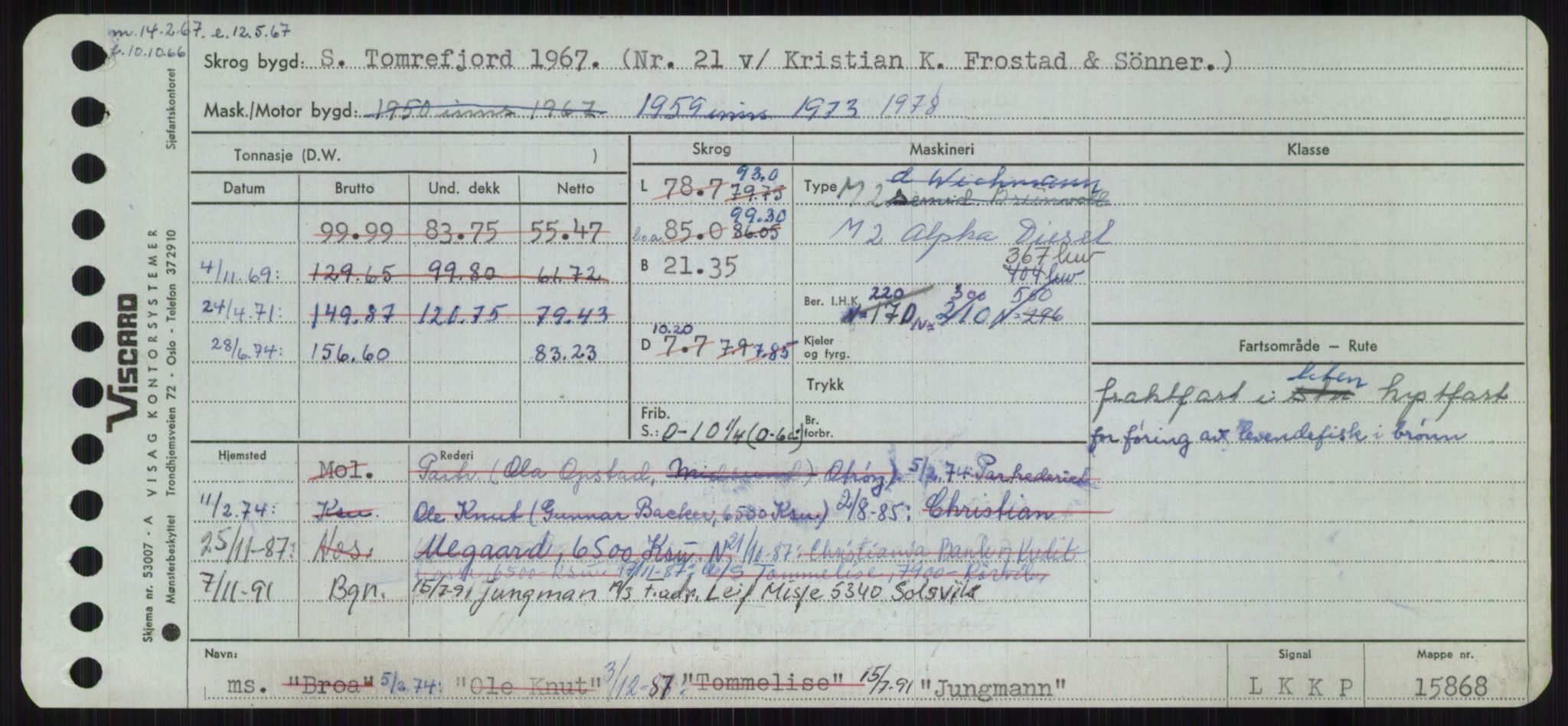 Sjøfartsdirektoratet med forløpere, Skipsmålingen, RA/S-1627/H/Ha/L0003/0001: Fartøy, Hilm-Mar / Fartøy, Hilm-Kol, p. 577