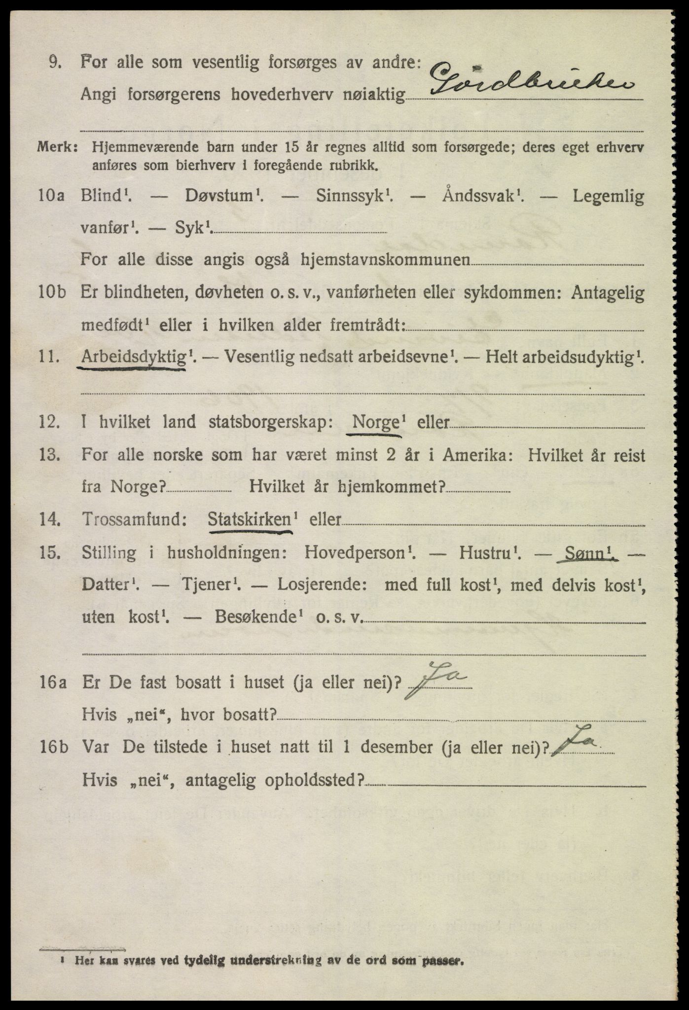 SAH, 1920 census for Romedal, 1920, p. 7782