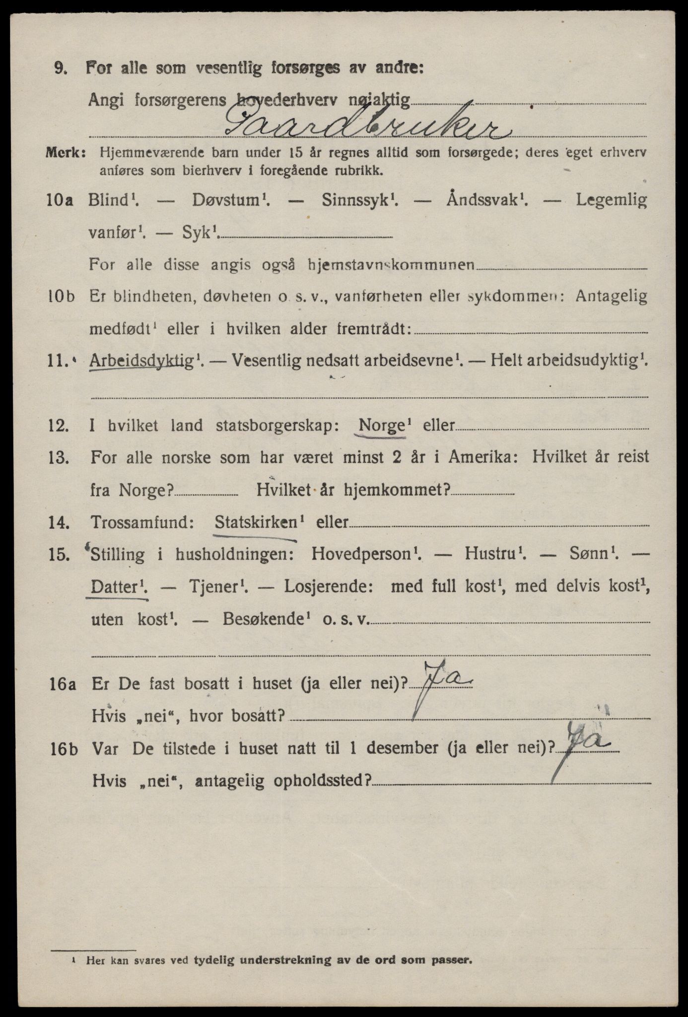 SAST, 1920 census for Nedstrand, 1920, p. 666