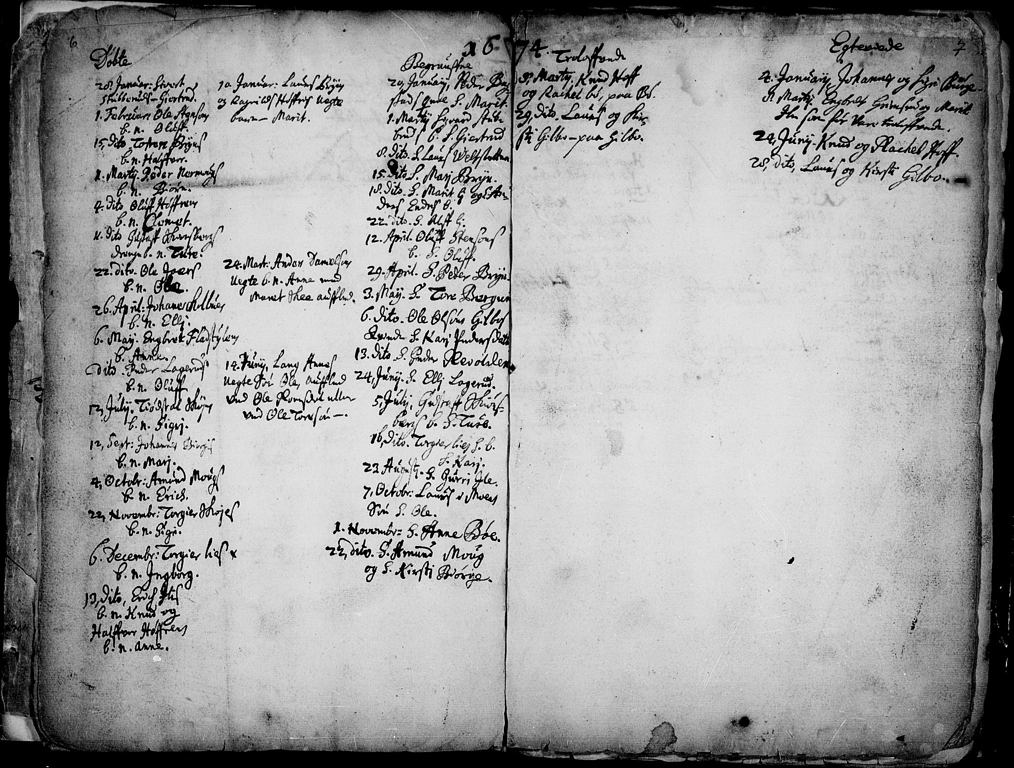 Øyer prestekontor, SAH/PREST-084/H/Ha/Haa/L0001: Parish register (official) no. 1, 1671-1727, p. 6-7
