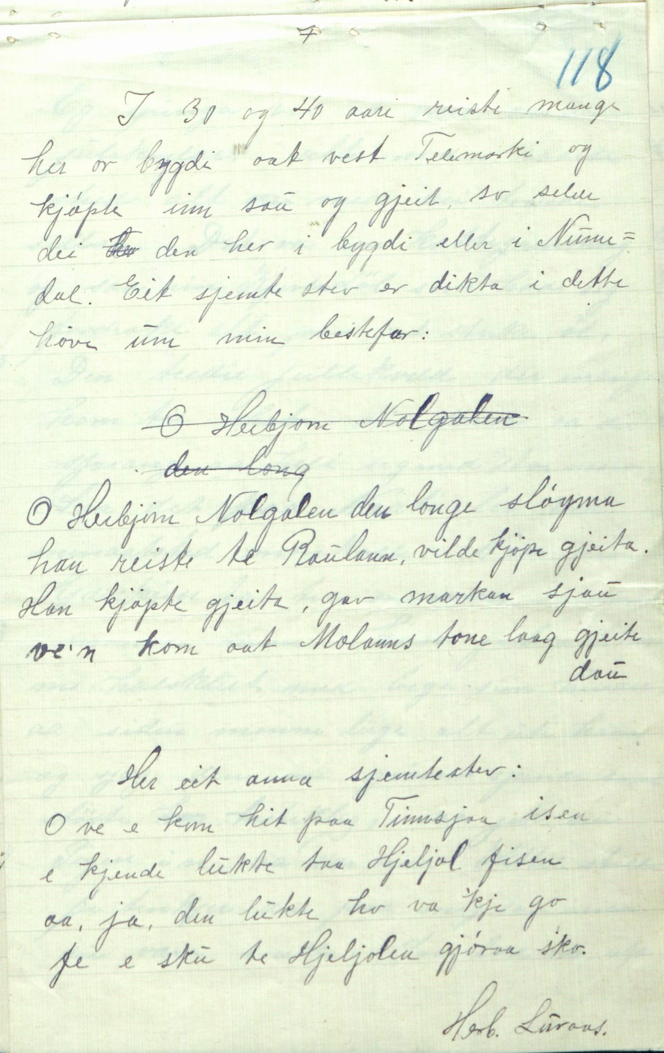 Rikard Berge, TEMU/TGM-A-1003/F/L0009/0003: 341-356 / 343 Mest brev, litt tradisjon, 1902-1925, p. 118