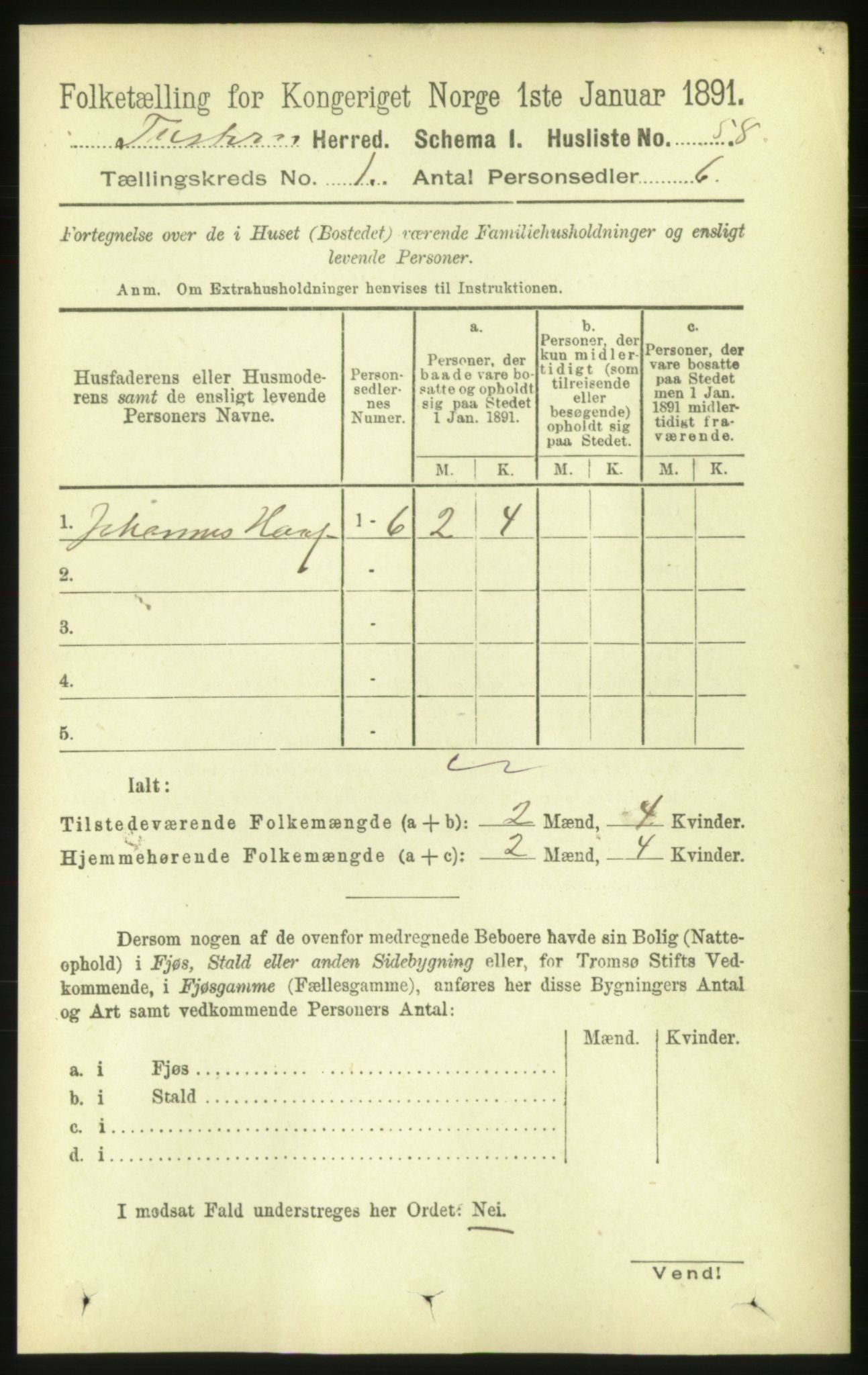 RA, 1891 census for 1572 Tustna, 1891, p. 78