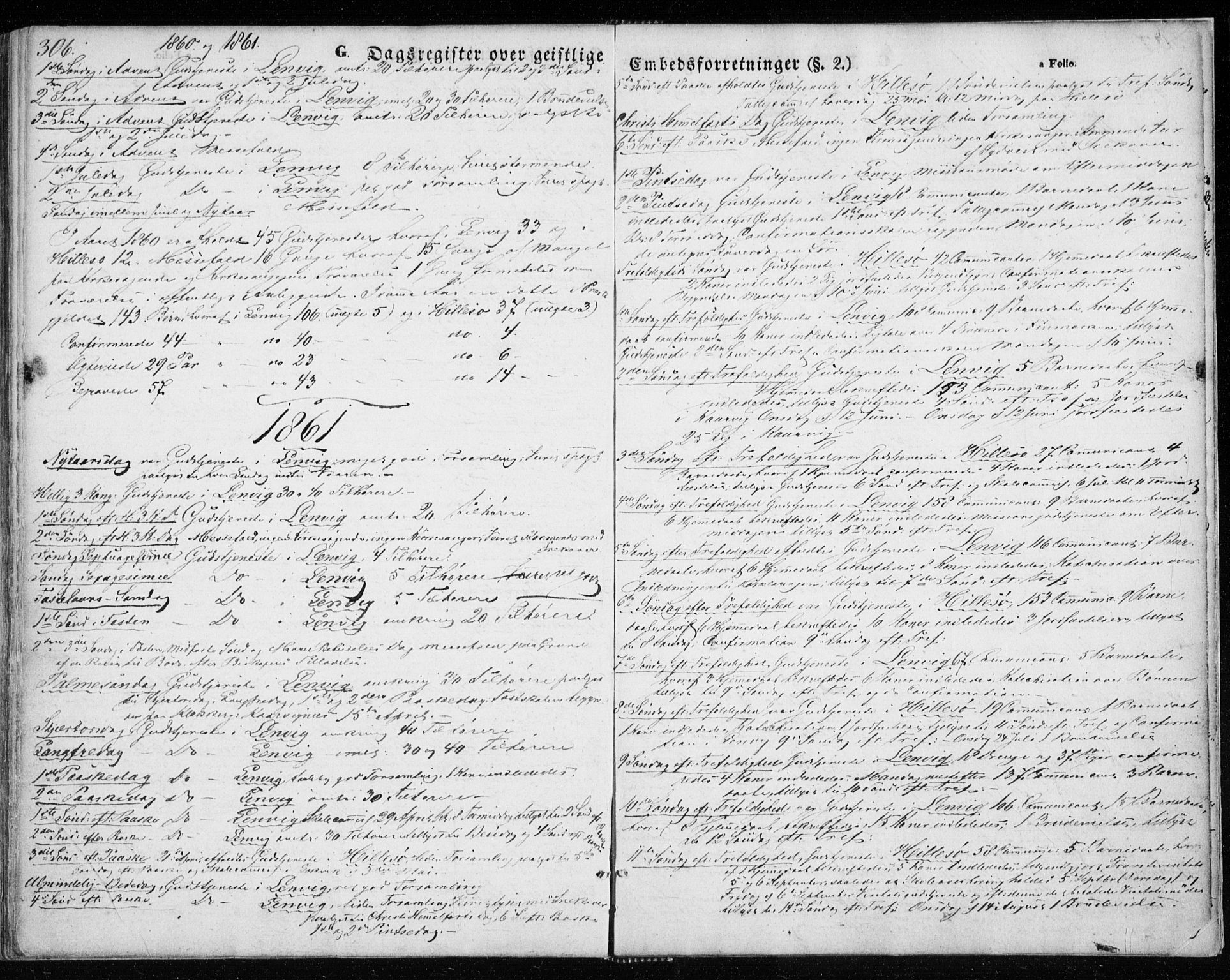 Lenvik sokneprestembete, SATØ/S-1310/H/Ha/Haa/L0007kirke: Parish register (official) no. 7, 1855-1865, p. 306