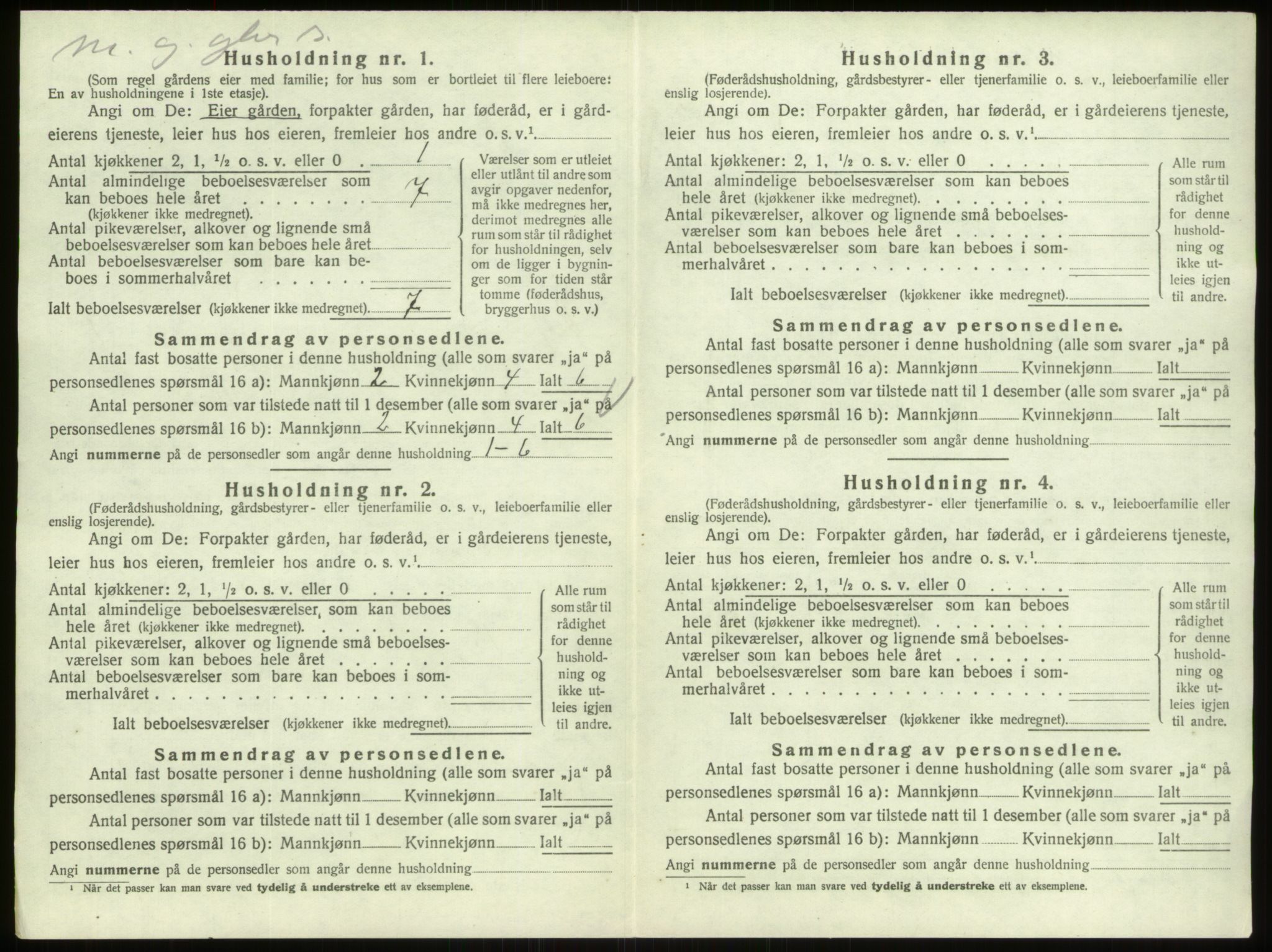 SAO, 1920 census for Berg, 1920, p. 1818