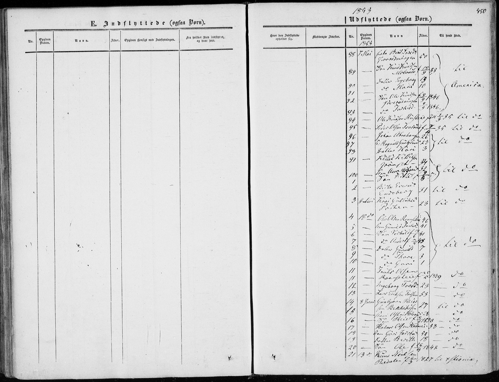 Sigdal kirkebøker, SAKO/A-245/F/Fa/L0008: Parish register (official) no. I 8, 1850-1859, p. 450