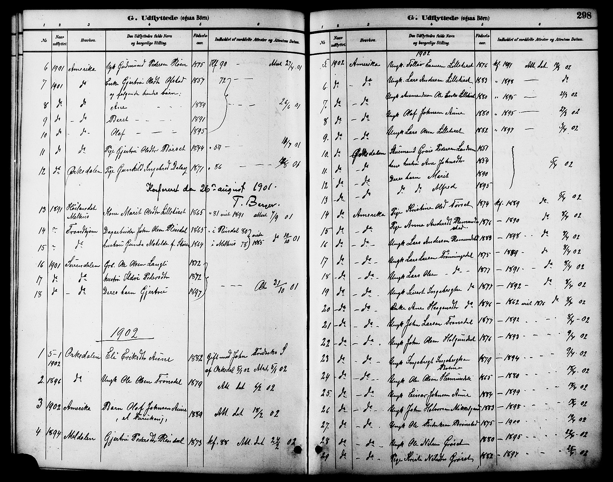 Ministerialprotokoller, klokkerbøker og fødselsregistre - Møre og Romsdal, SAT/A-1454/598/L1078: Parish register (copy) no. 598C03, 1892-1909, p. 298