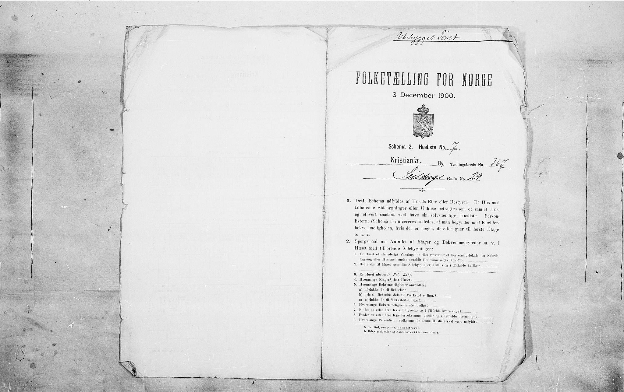 SAO, 1900 census for Kristiania, 1900, p. 84195