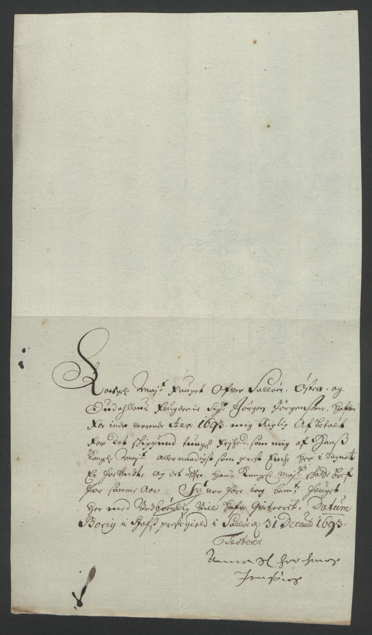 Rentekammeret inntil 1814, Reviderte regnskaper, Fogderegnskap, AV/RA-EA-4092/R13/L0831: Fogderegnskap Solør, Odal og Østerdal, 1693, p. 275