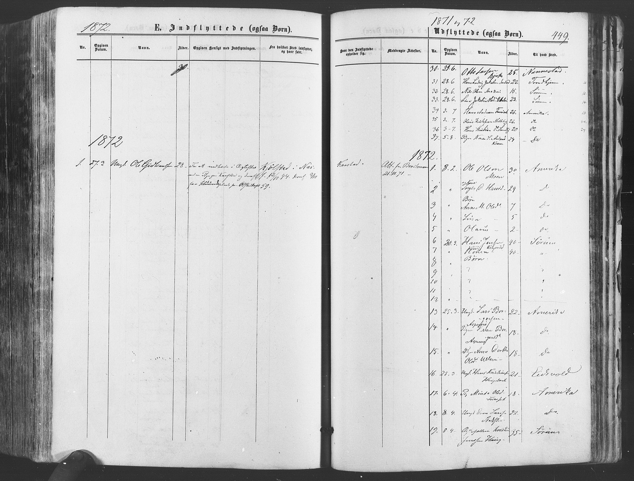 Ullensaker prestekontor Kirkebøker, AV/SAO-A-10236a/F/Fa/L0016: Parish register (official) no. I 16, 1863-1875, p. 449