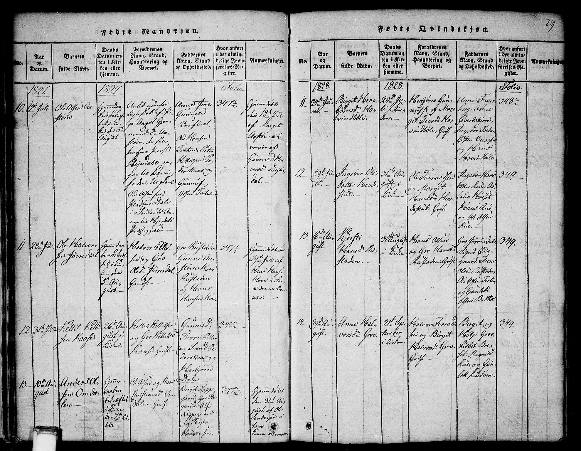 Gransherad kirkebøker, SAKO/A-267/G/Gb/L0001: Parish register (copy) no. II 1, 1815-1860, p. 29