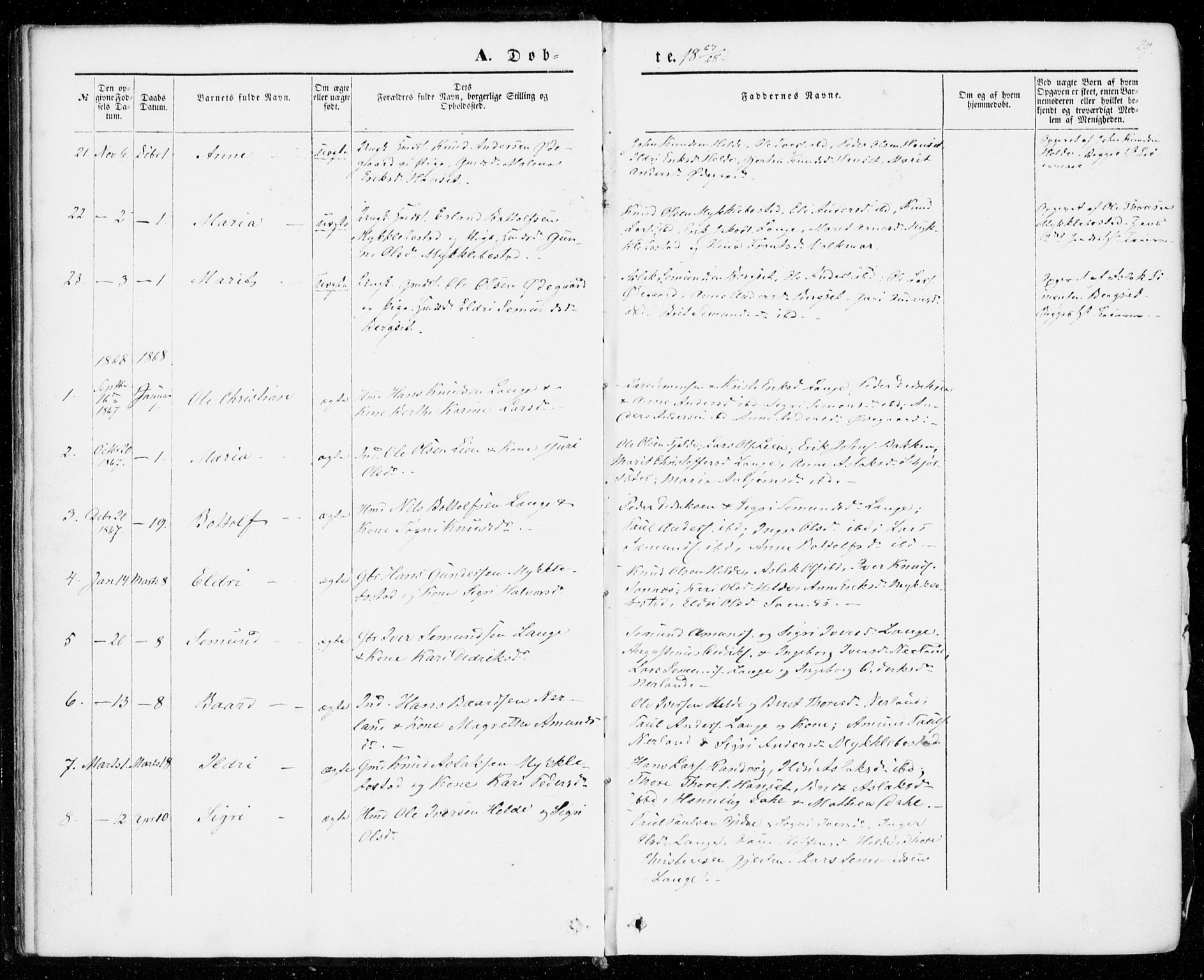 Ministerialprotokoller, klokkerbøker og fødselsregistre - Møre og Romsdal, SAT/A-1454/554/L0643: Parish register (official) no. 554A01, 1846-1879, p. 29