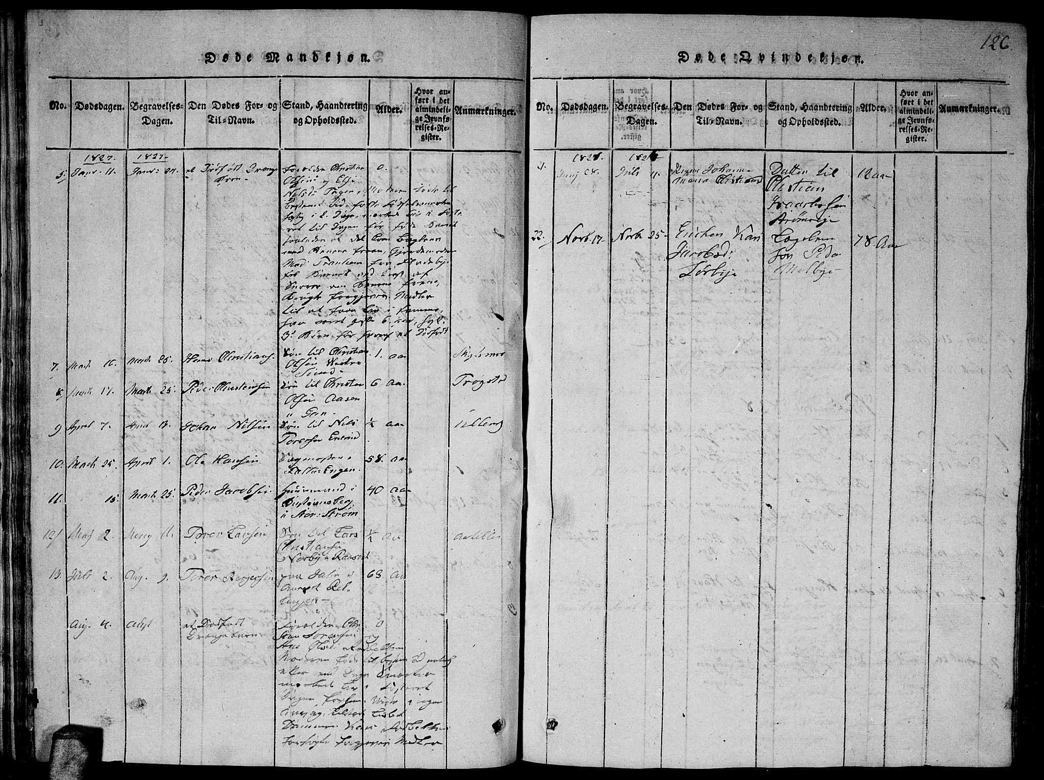 Fet prestekontor Kirkebøker, AV/SAO-A-10370a/G/Ga/L0001: Parish register (copy) no. I 1, 1815-1842, p. 126