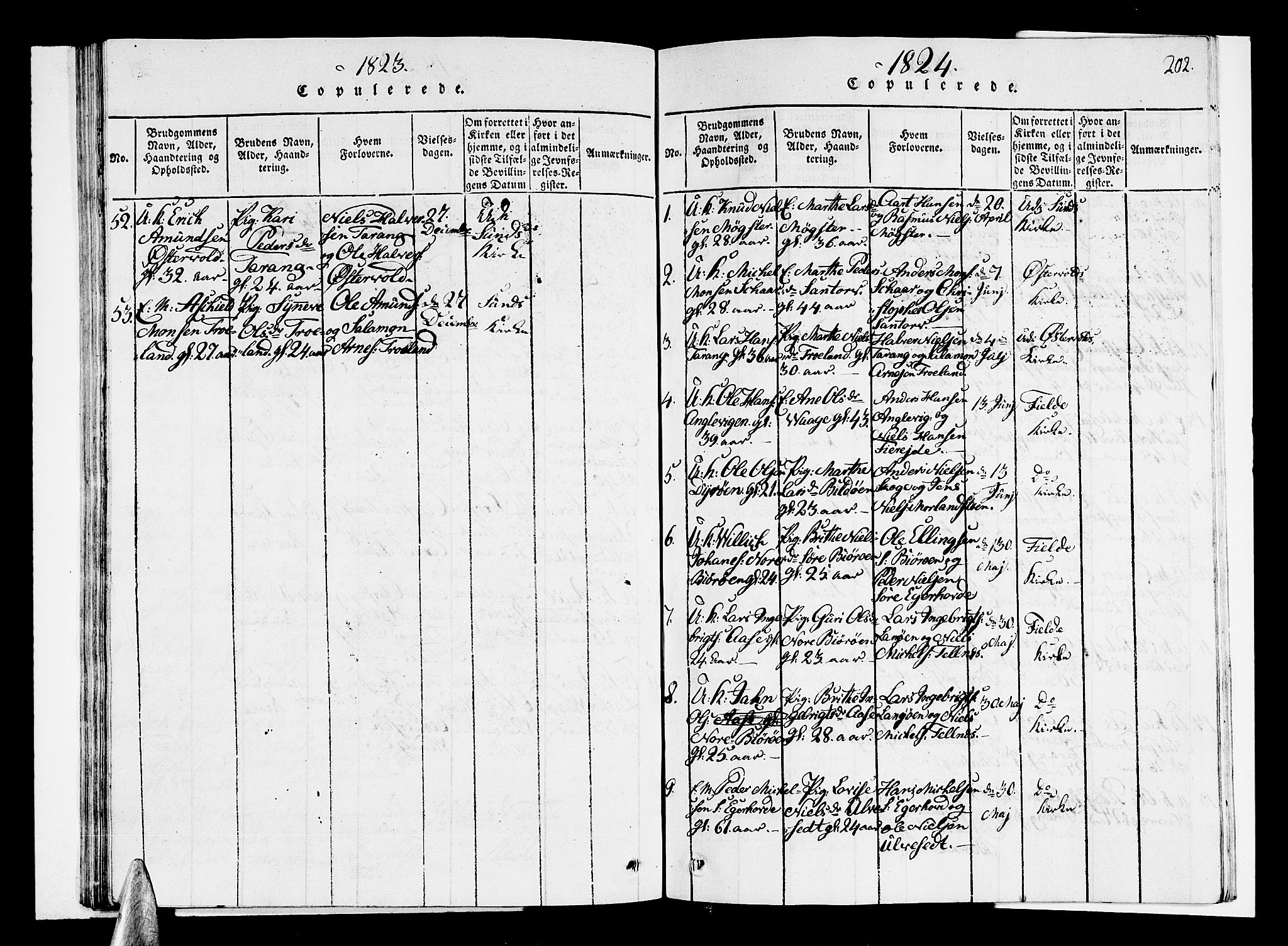 Sund sokneprestembete, AV/SAB-A-99930: Parish register (copy) no. A 1, 1816-1827, p. 202