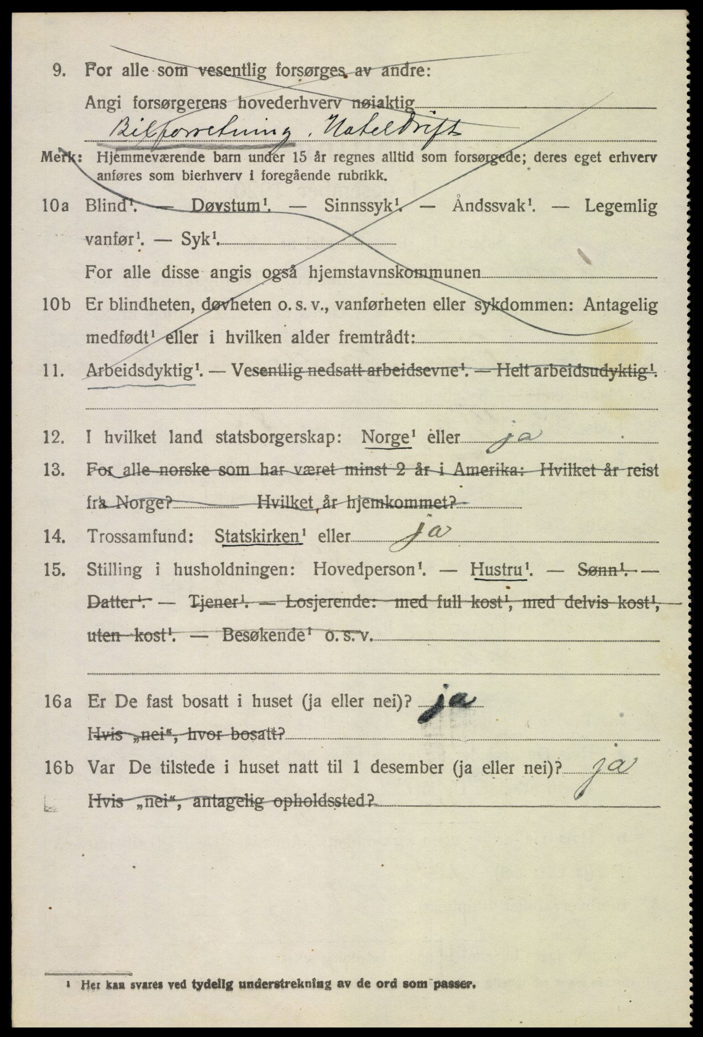 SAH, 1920 census for Fåberg, 1920, p. 10457