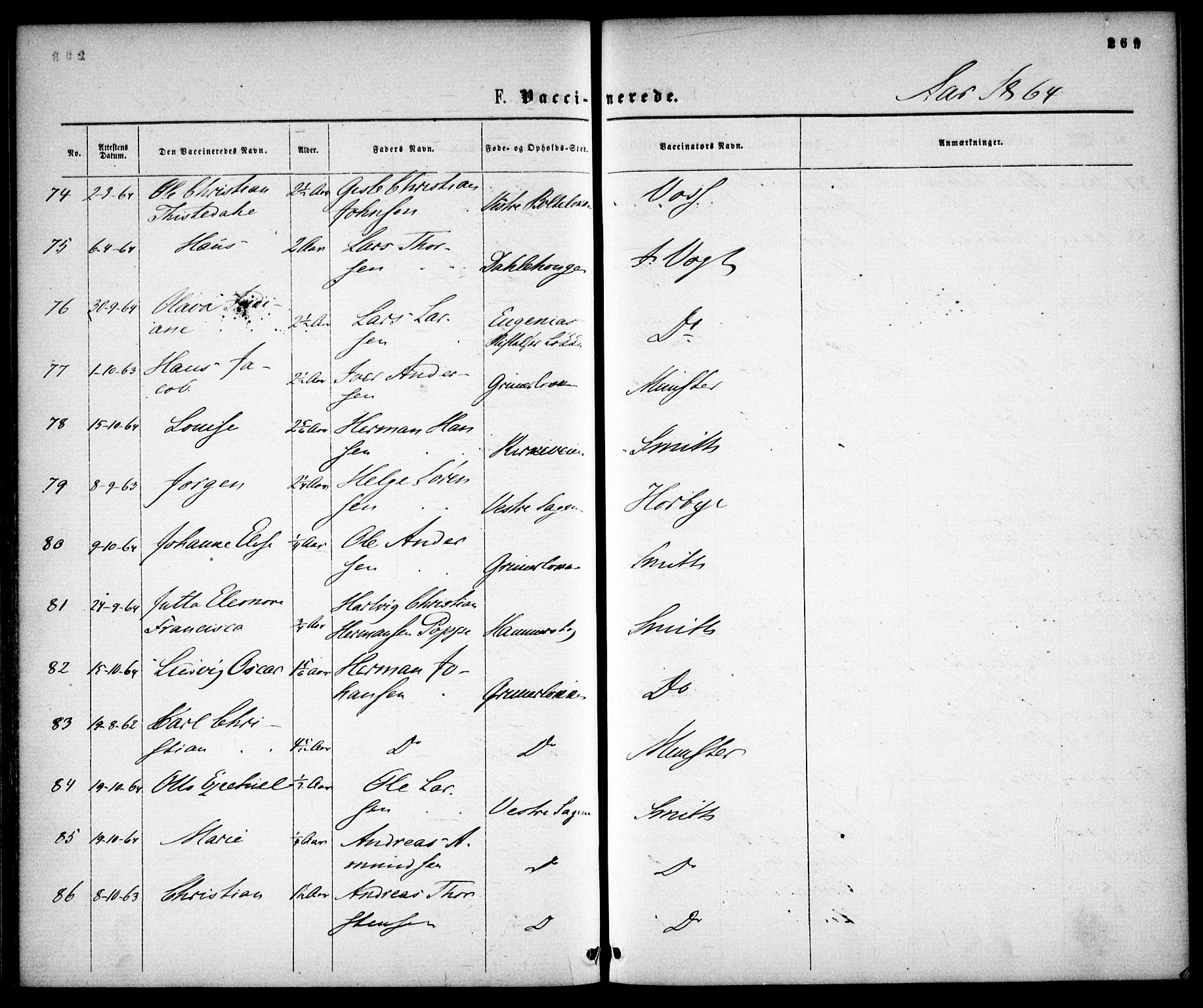 Gamle Aker prestekontor Kirkebøker, AV/SAO-A-10617a/F/L0001: Parish register (official) no. 1, 1861-1865, p. 269