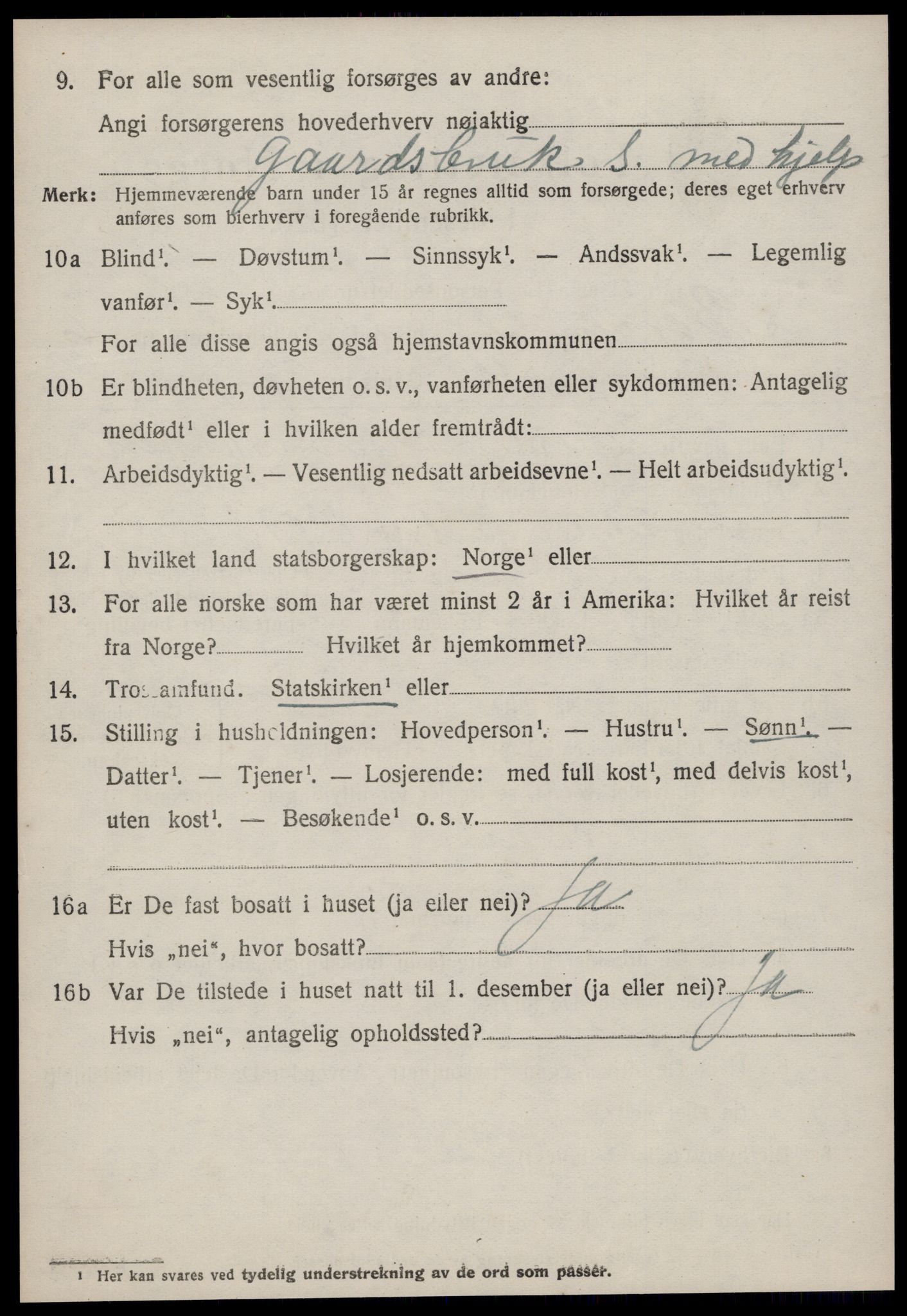 SAT, 1920 census for Borgund, 1920, p. 5777