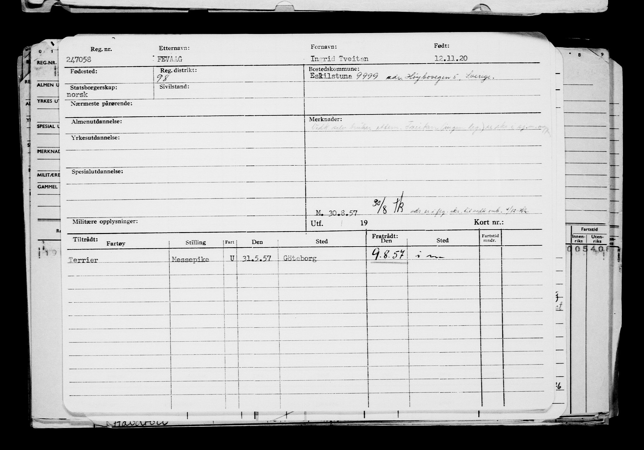 Direktoratet for sjømenn, AV/RA-S-3545/G/Gb/L0187: Hovedkort, 1920, p. 260